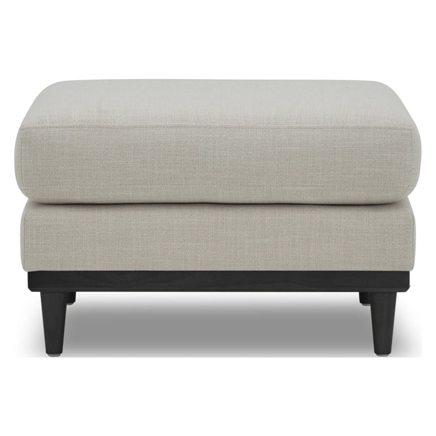 Better Homes & Gardens Springwood Square Wood Frame Ottoman, Charcoal Finish