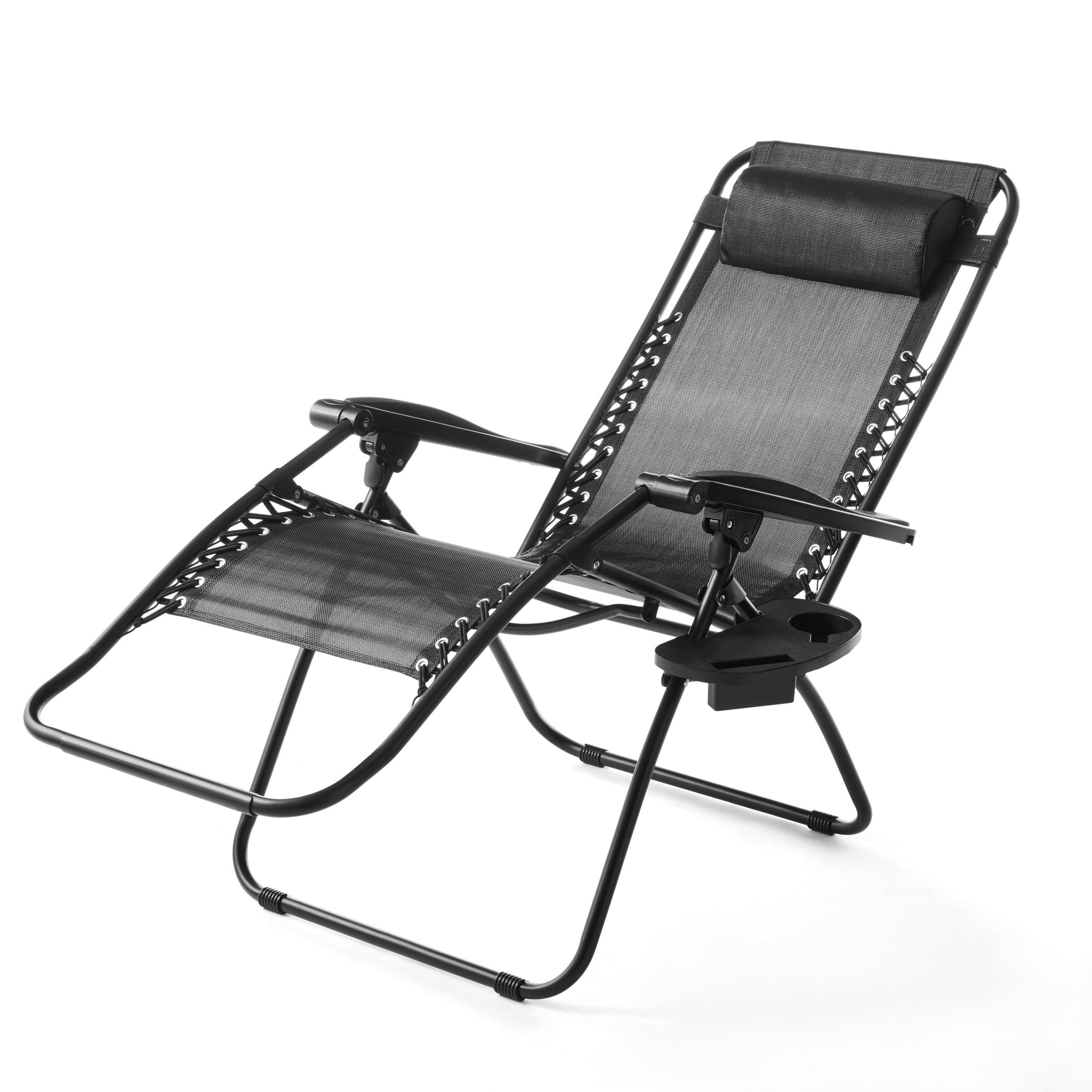 Mainstays Zero Gravity Chair Lounger, 2 Pack - Black