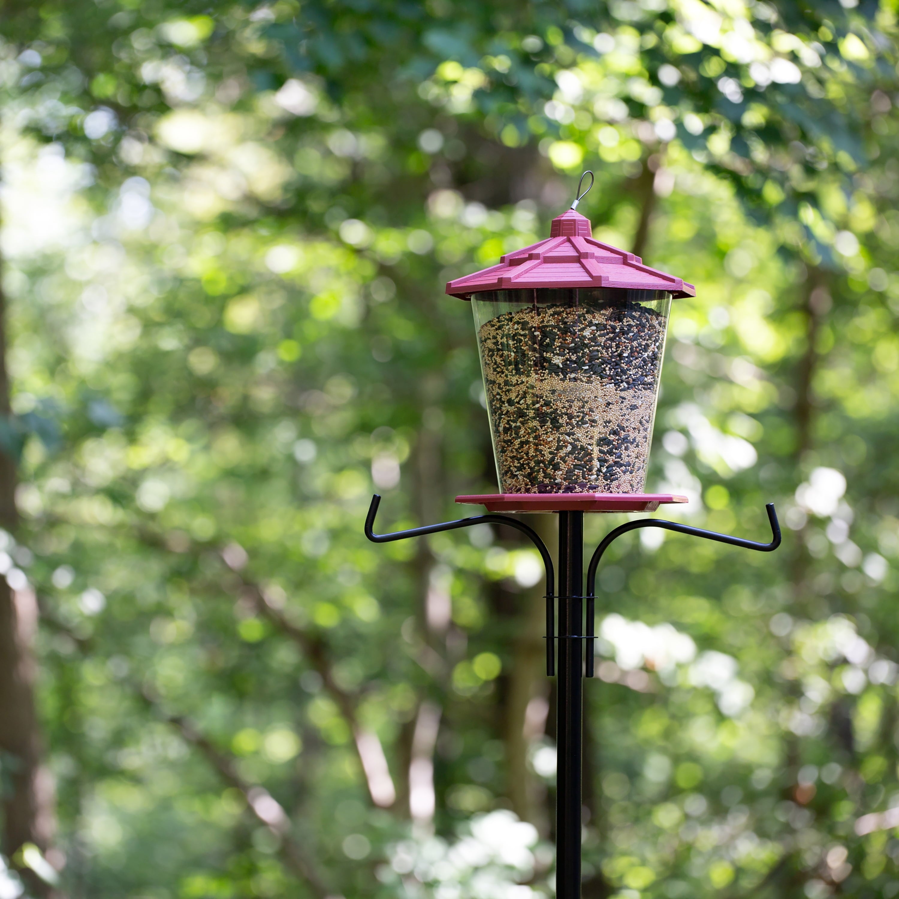 Pennington Red Resin Grand Ecozebo Wild Bird Feeder, 10 lb. Capacity, 1 Pack