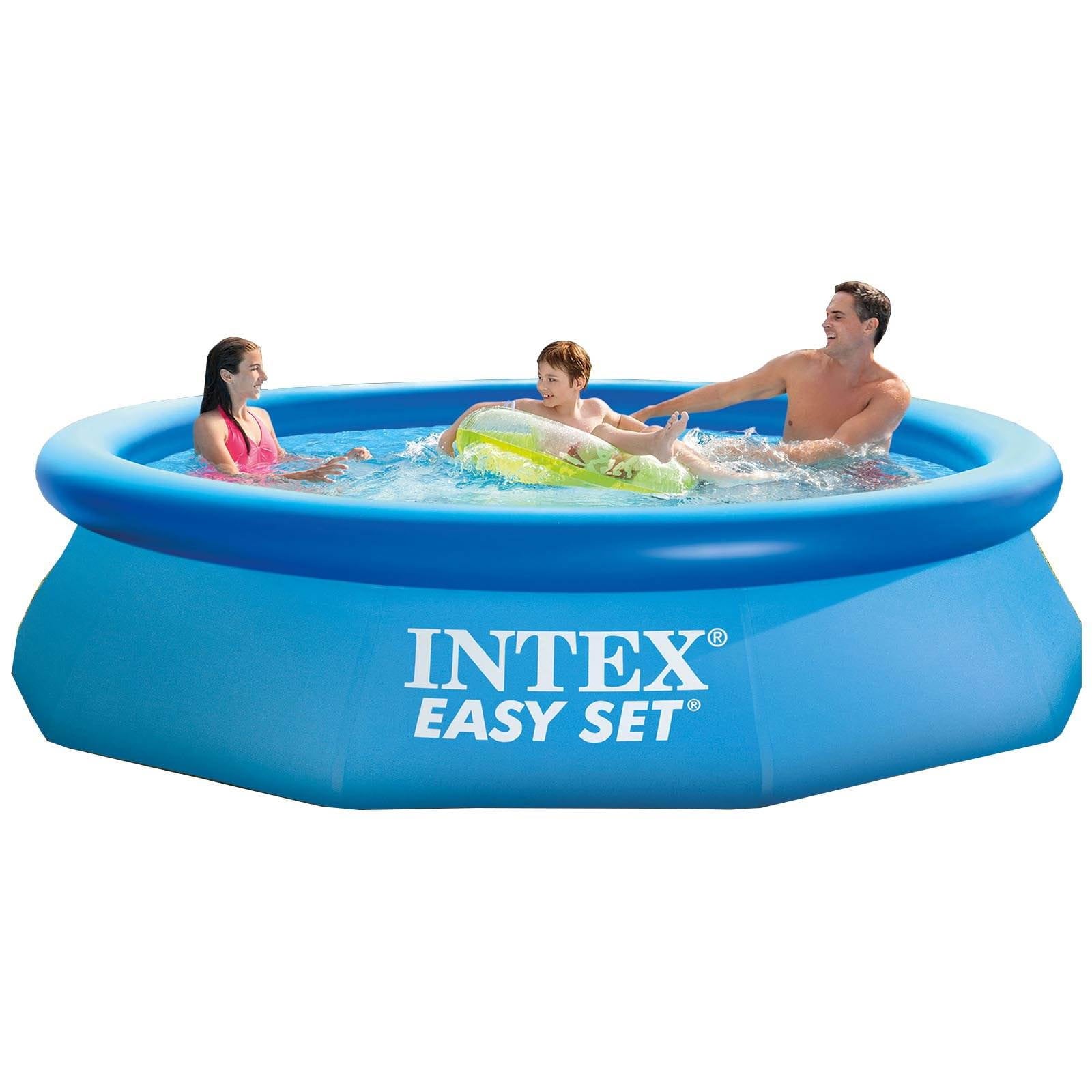 Intex Easy Set 10 Ft x 30 In Above Ground Inflatable Round Swimming Pool