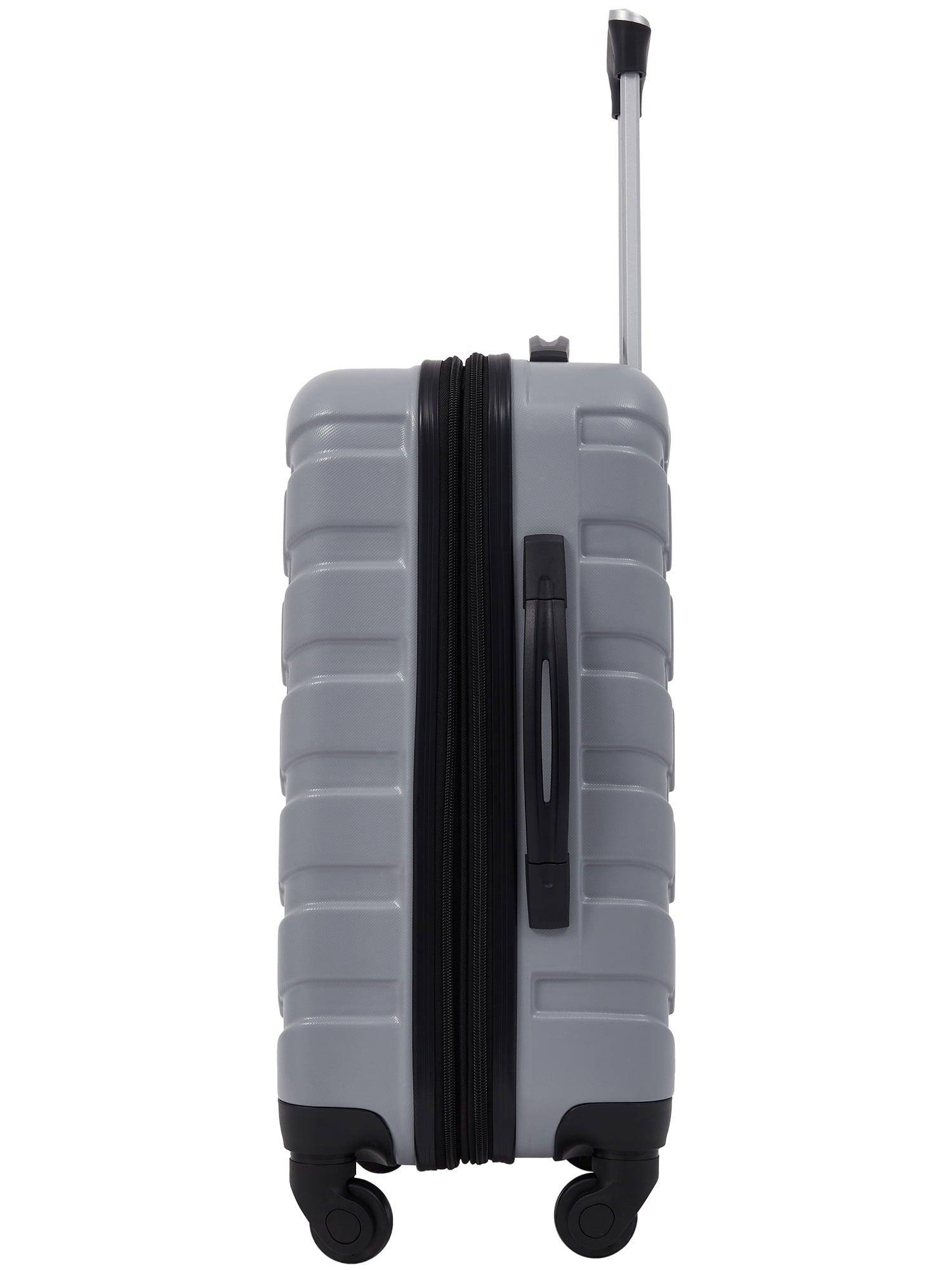 Wrangler 4 Piece Rolling Hardside Luggage Set, Sharkskin