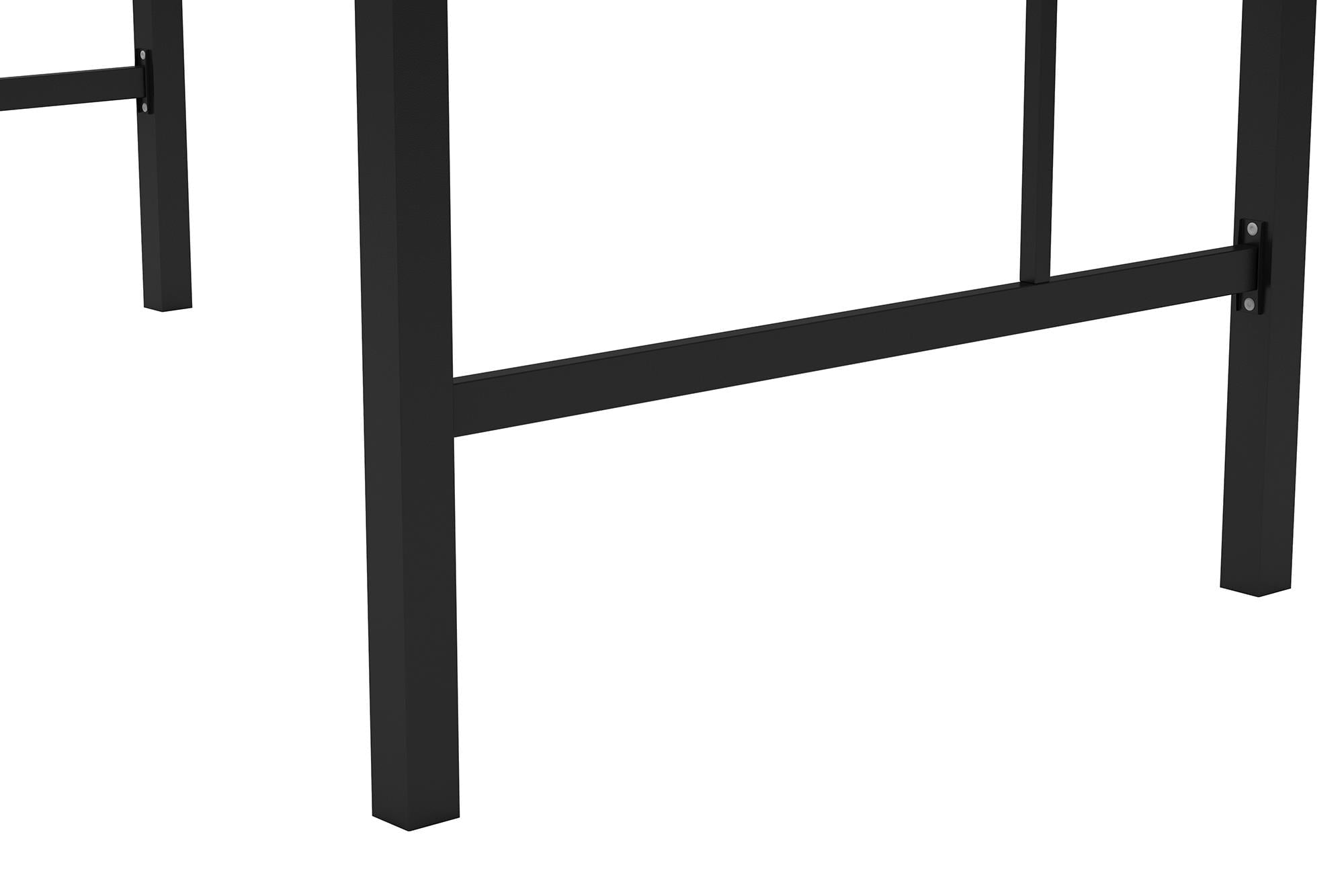 Your Zone Brittain Twin Metal Loft Bed, Black