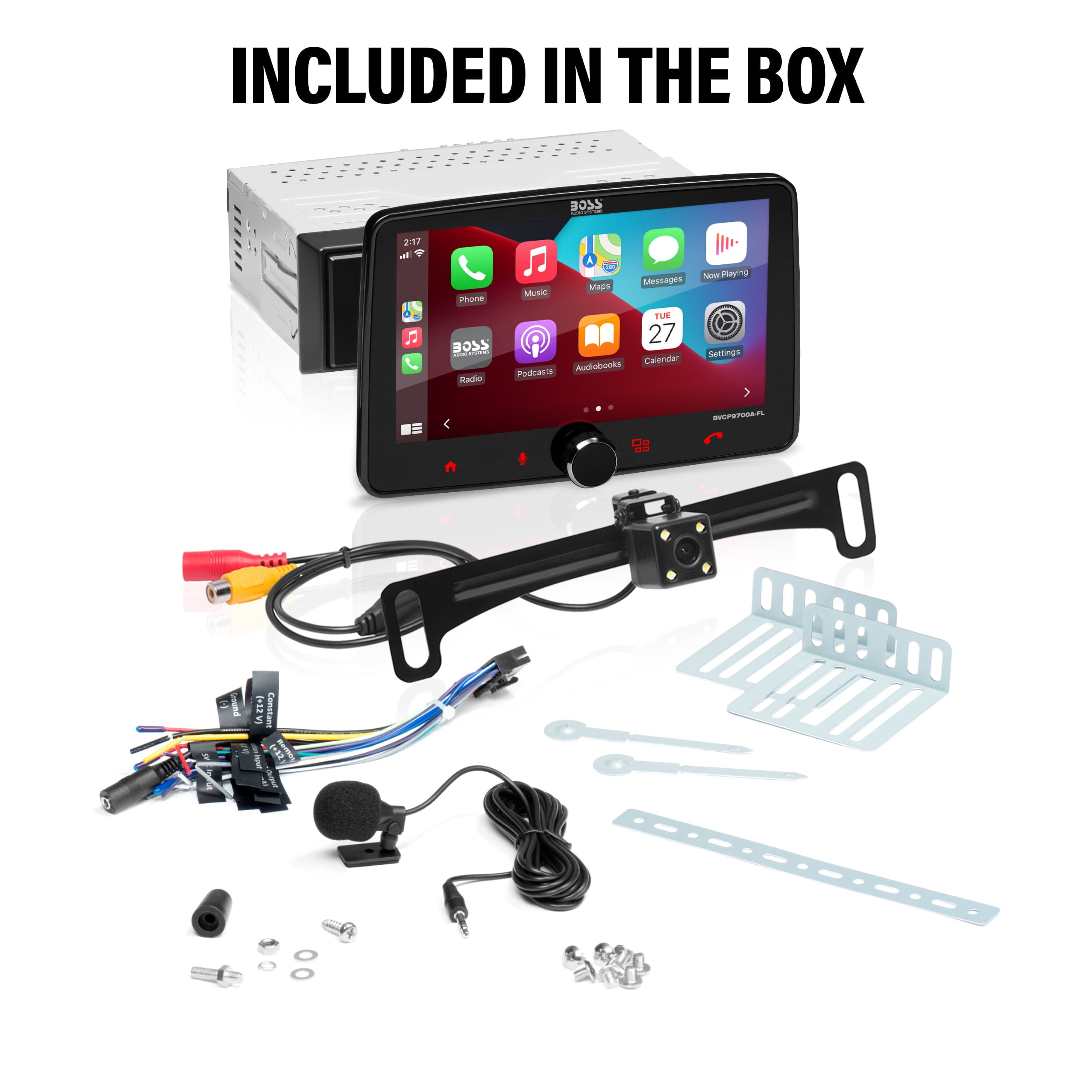 BOSS Audio Systems BVCP9700A-CFL Single Din Car Stereo System with Backup Camera