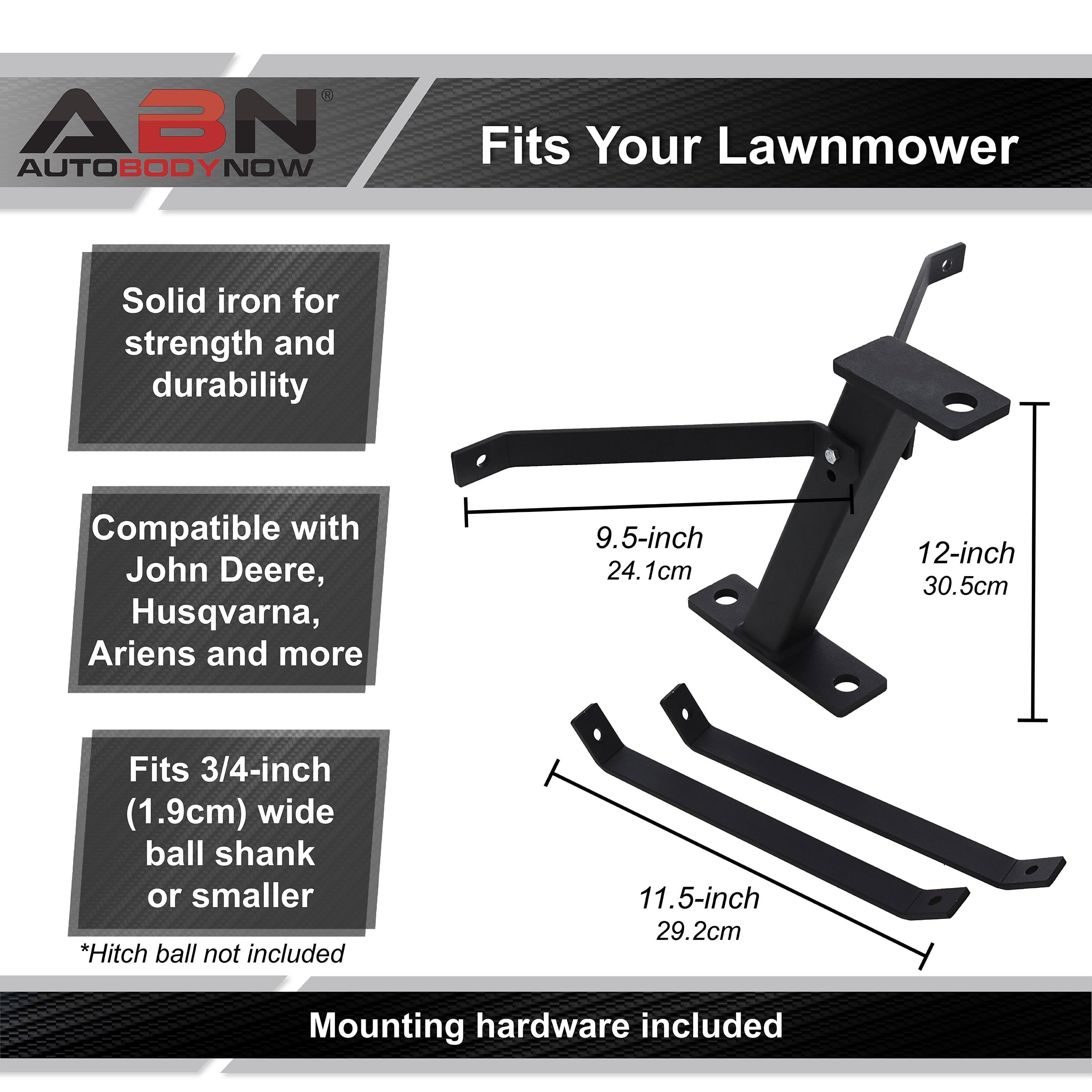 ABN Riding Lawn Mower Trailer Hitch - Lawn Tractor Trailer Hitch for Tow Ball