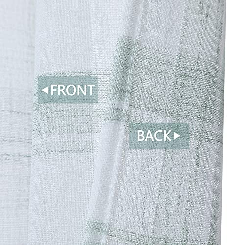 Kitchen Curtains, Green Buffalo Plaid Small Tier Curtains Bathroom Window Curtains, 30 Inch Check Gingham Design Farmhouse Café Curtain Set Linen Window Treatment Sets, Sage, Set of 2