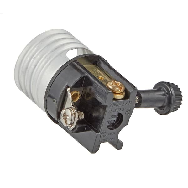 2-3/4 in. Black 3-Way Black Turn Knob Lamp Socket