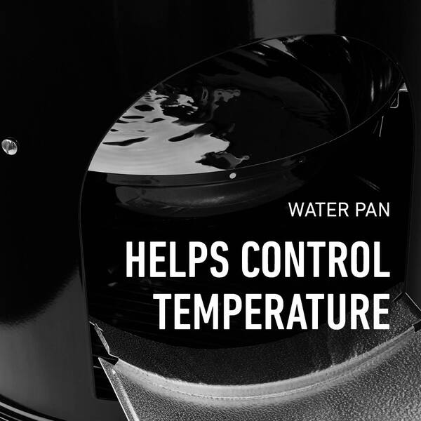 18 in. Smokey Mountain Cooker Smoker in Black with Cover and Built-In Thermometer