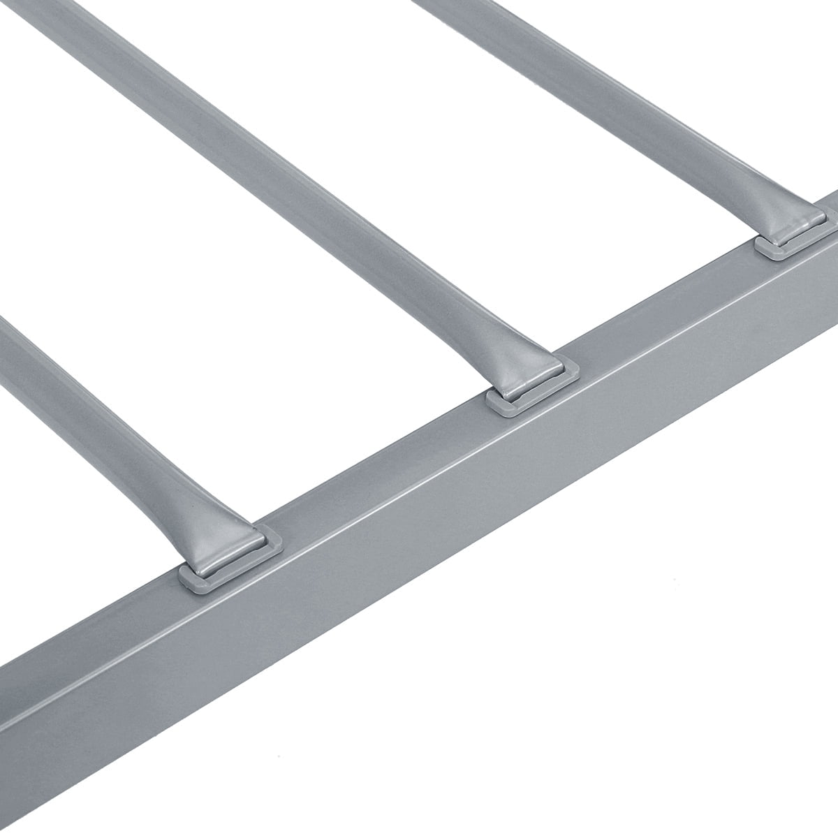 Lusimo Twin Bunk Beds Heavy Duty Metal Bunk Bed Twin Over Twin Convertible 2 Sets of Twin Bed Frame Kids Bunk Beds with Guardrail and Ladder, Silver