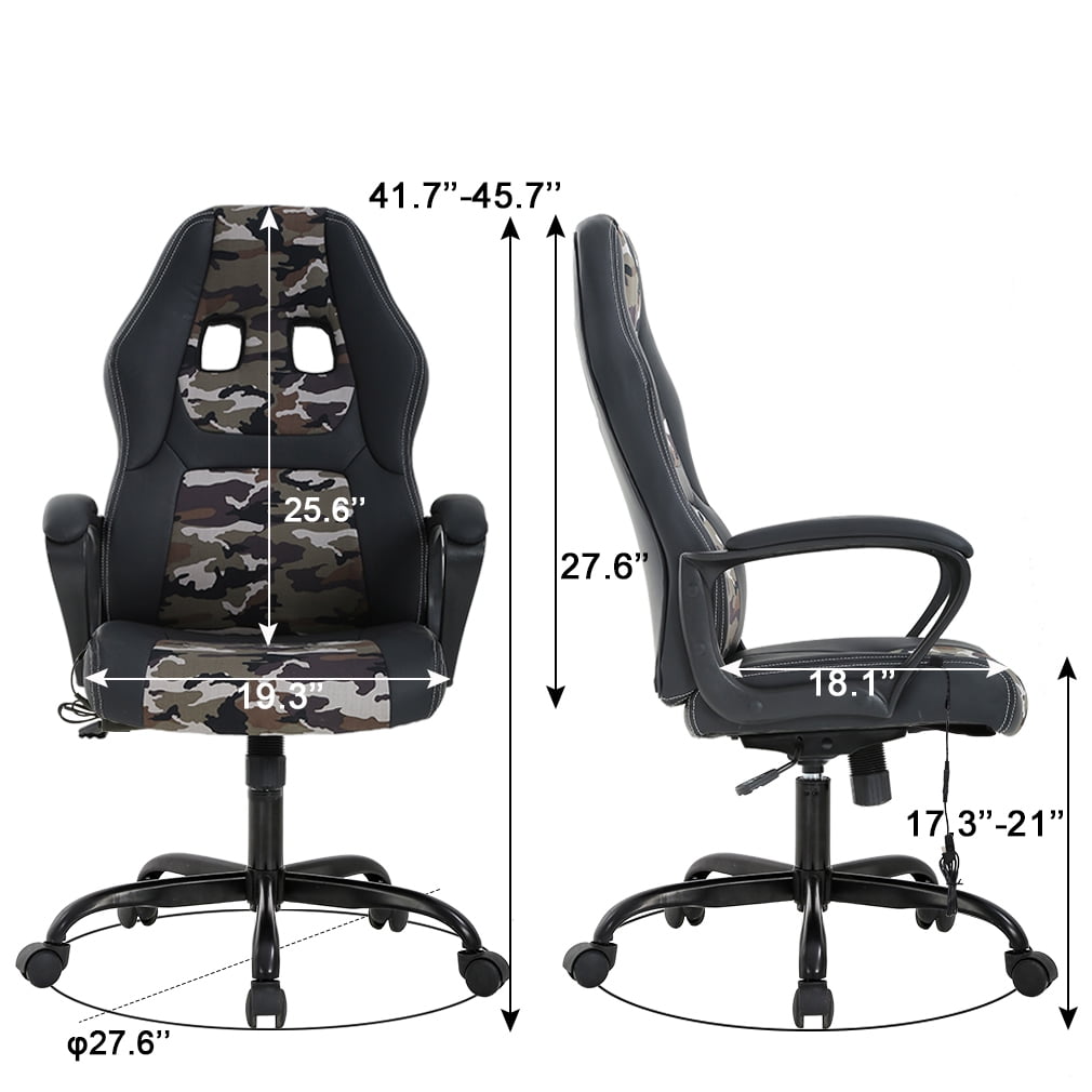 BestOffice Adjustable & Ergonomic Swivel Gaming Chair, Camo
