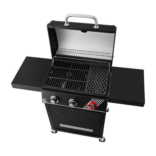 3-Burner Propane Gas Grill in Matte Black with TriVantage Multifunctional Cooking System