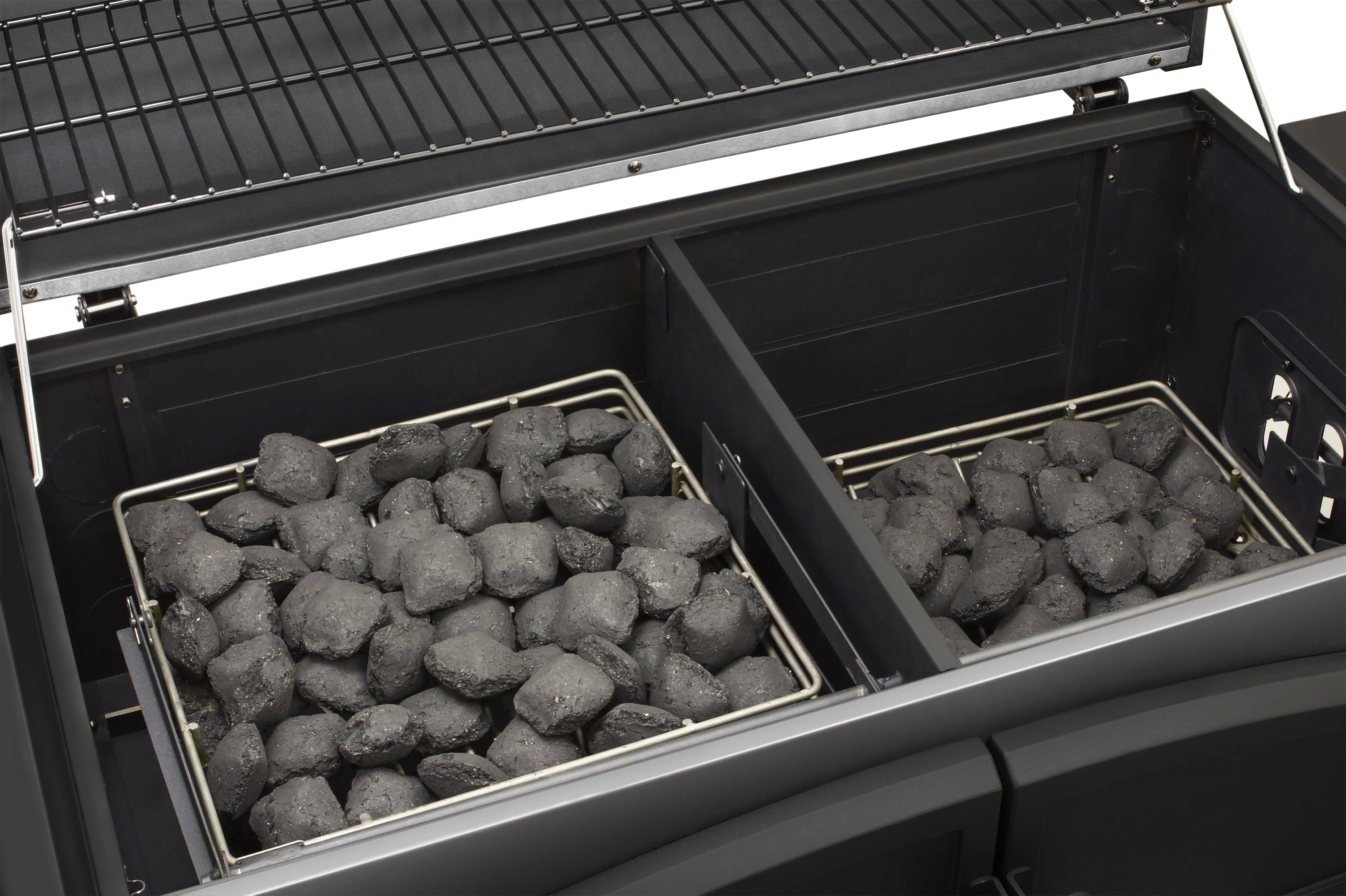 DGN576SNC-D Dual Chamber Stainless Steel Charcoal BBQ Grill