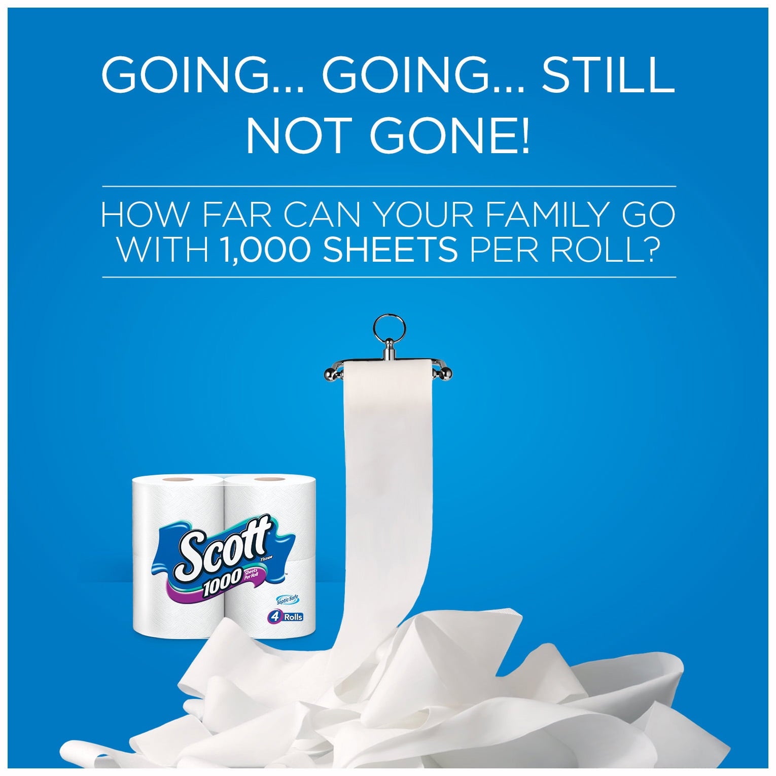 Scott 1000 Toilet Paper, 40 Rolls, 40,000 Sheets