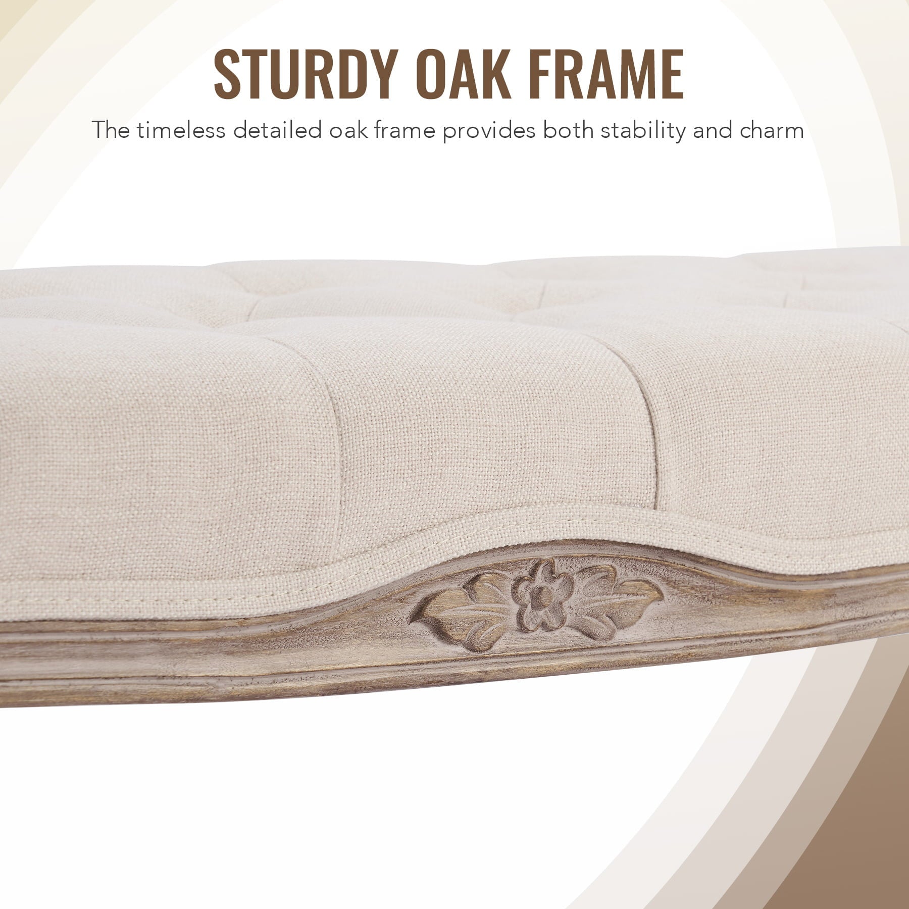 Upholstered Entryway Bench Piano Shoe Ottoman Bench with Fabric Cushion Cover