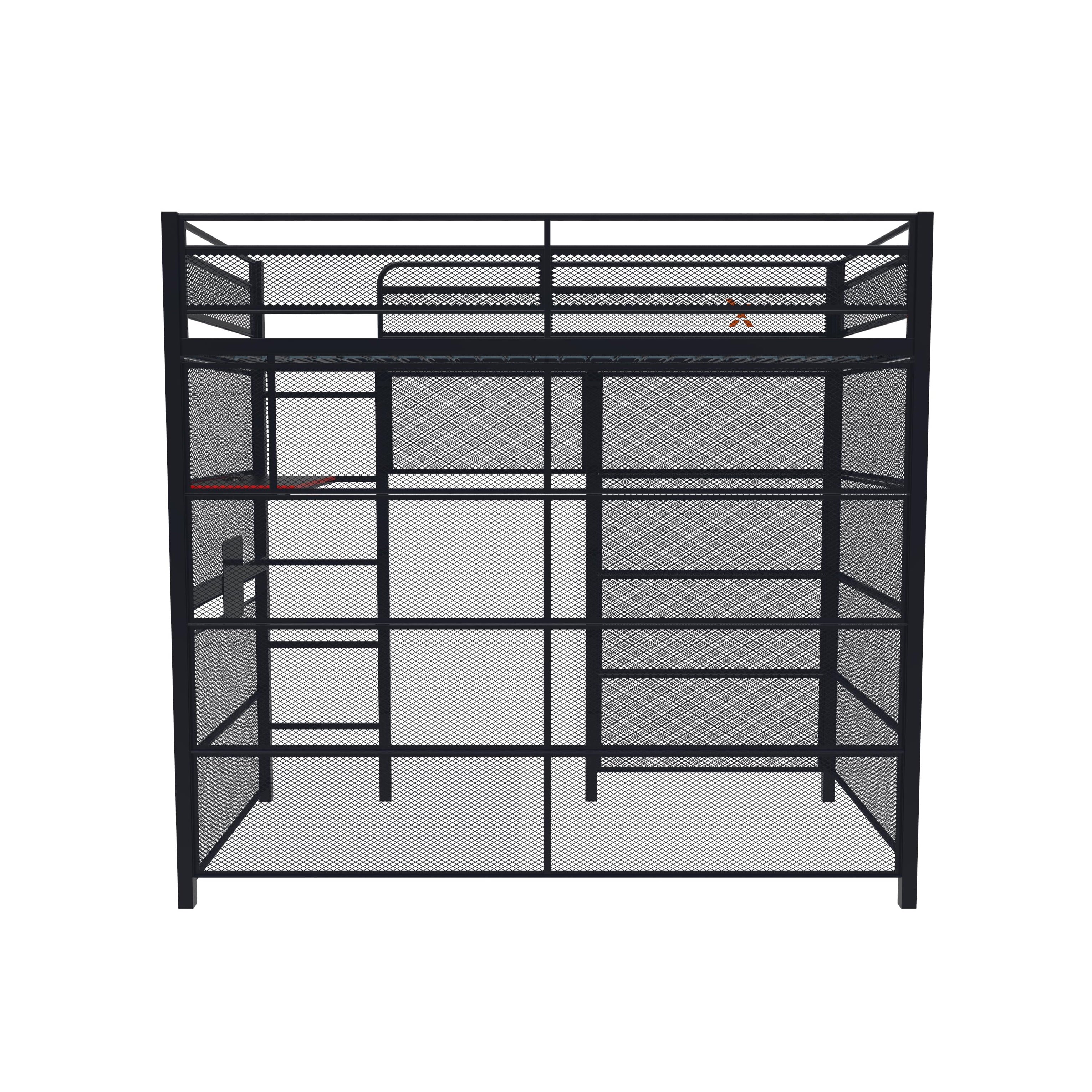 X Rocker Gaming Den Bunk Bed with VESA TV Mount, Twin, Black, Teen, Children