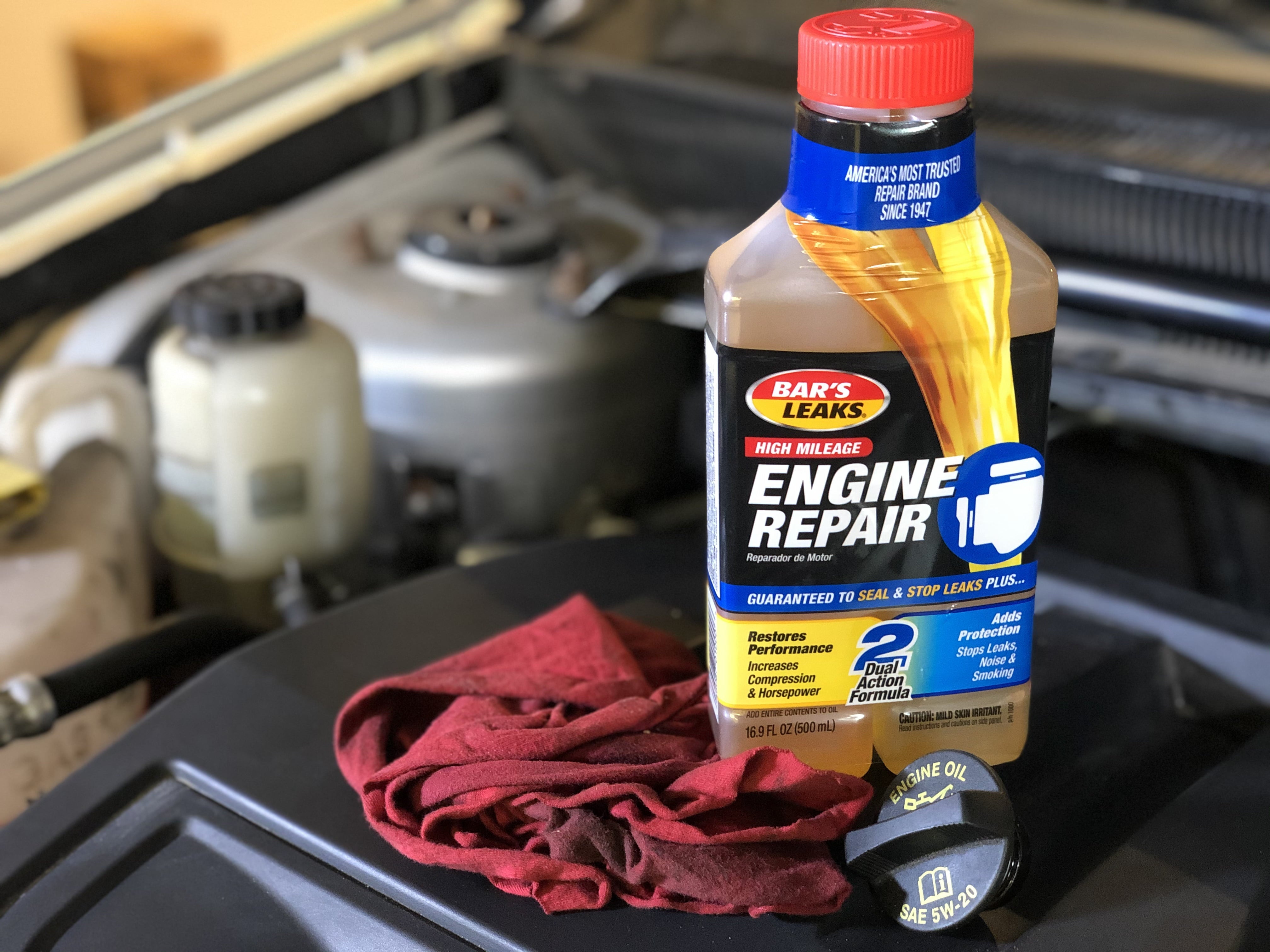 Bar's Leaks High Mileage Engine Repair Additive, 16.9 oz