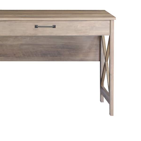 Alaska 62.3 in. L-Shaped Rustic Oak Wood 1-Drawer Writing Desk