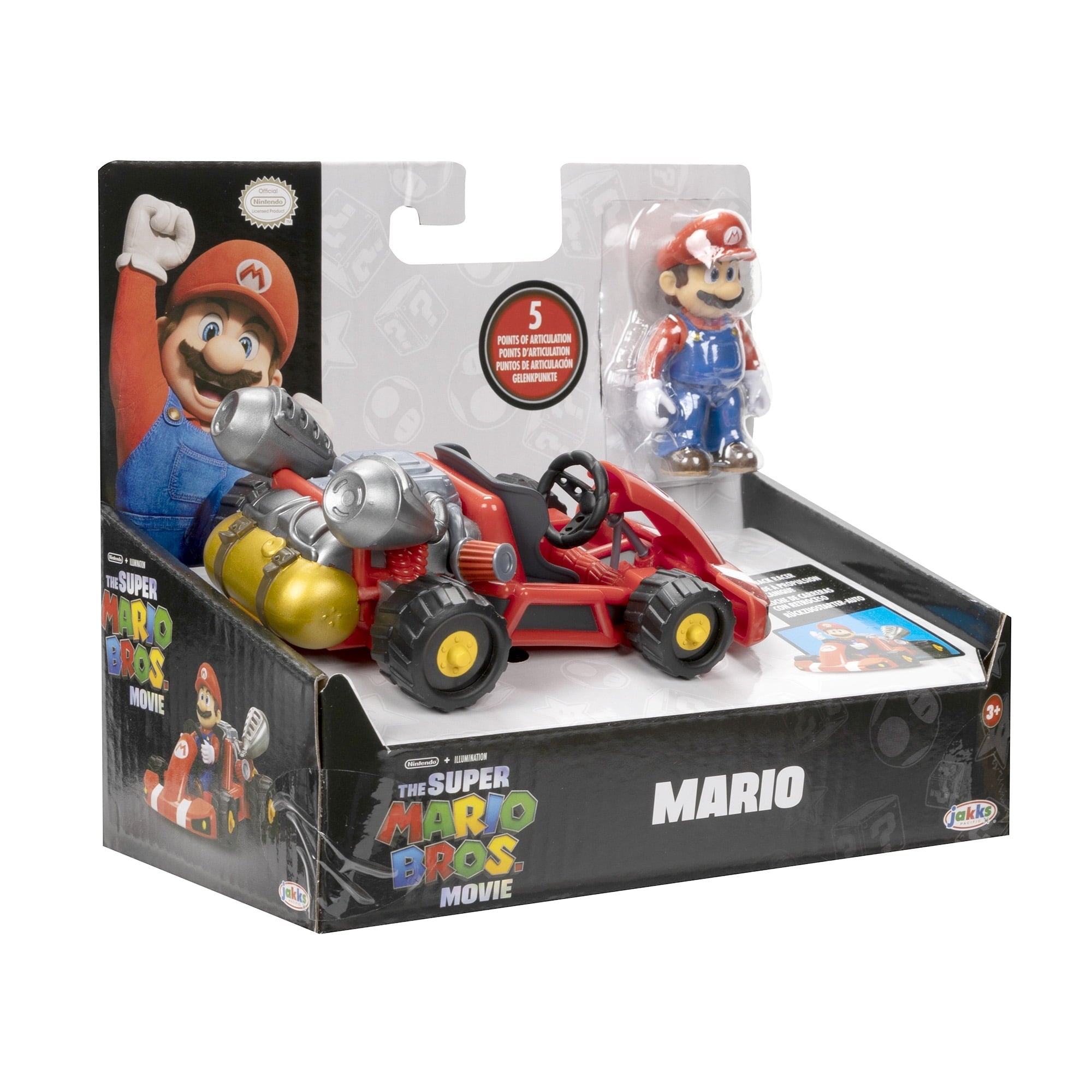 The Super Mario Bros. Movie 2.5 inch Mario Action Figure with Pull Back Racer