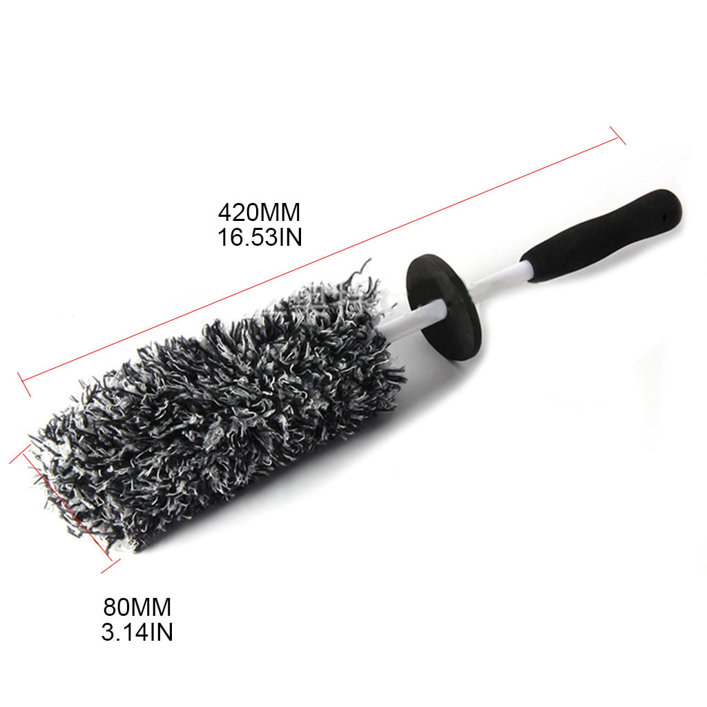 ZUARFY Wheel Tire Brush Car Rim Detailing Brushes Cleaning Microfiber Cleaning Cloth