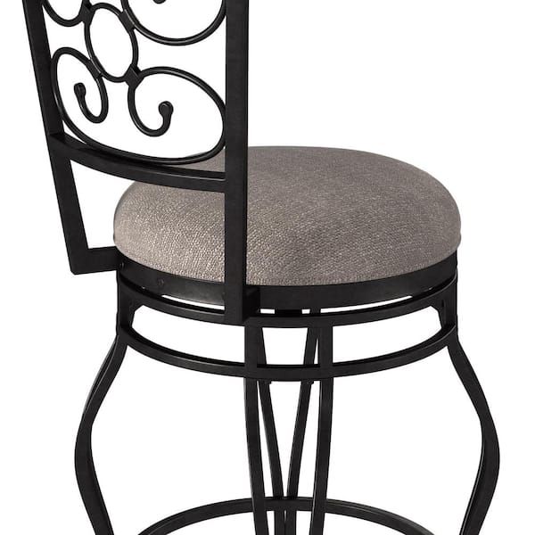 Albany 26 in. Light Grey Swivel Counter Stool