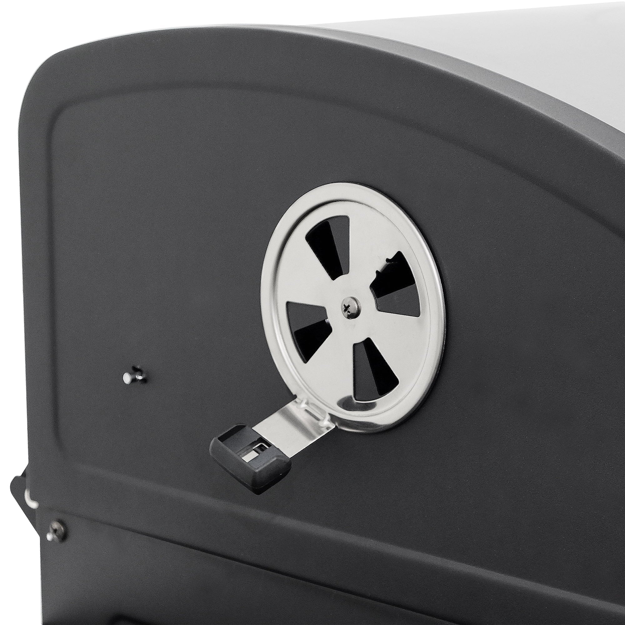 32-inch Smart Charcoal Grill with Bluetooth Meat Thermometer, LCD Display, and Temperature Probes, Stainless Steel/Black