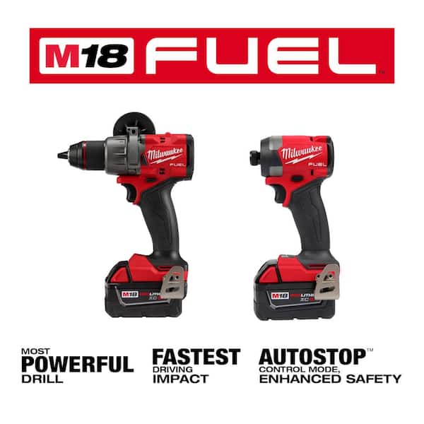 M18 FUEL 18V Lithium-Ion Brushless Cordless Hammer Drill and Impact Driver Combo Kit (2-Tool) with 2 Batteries
