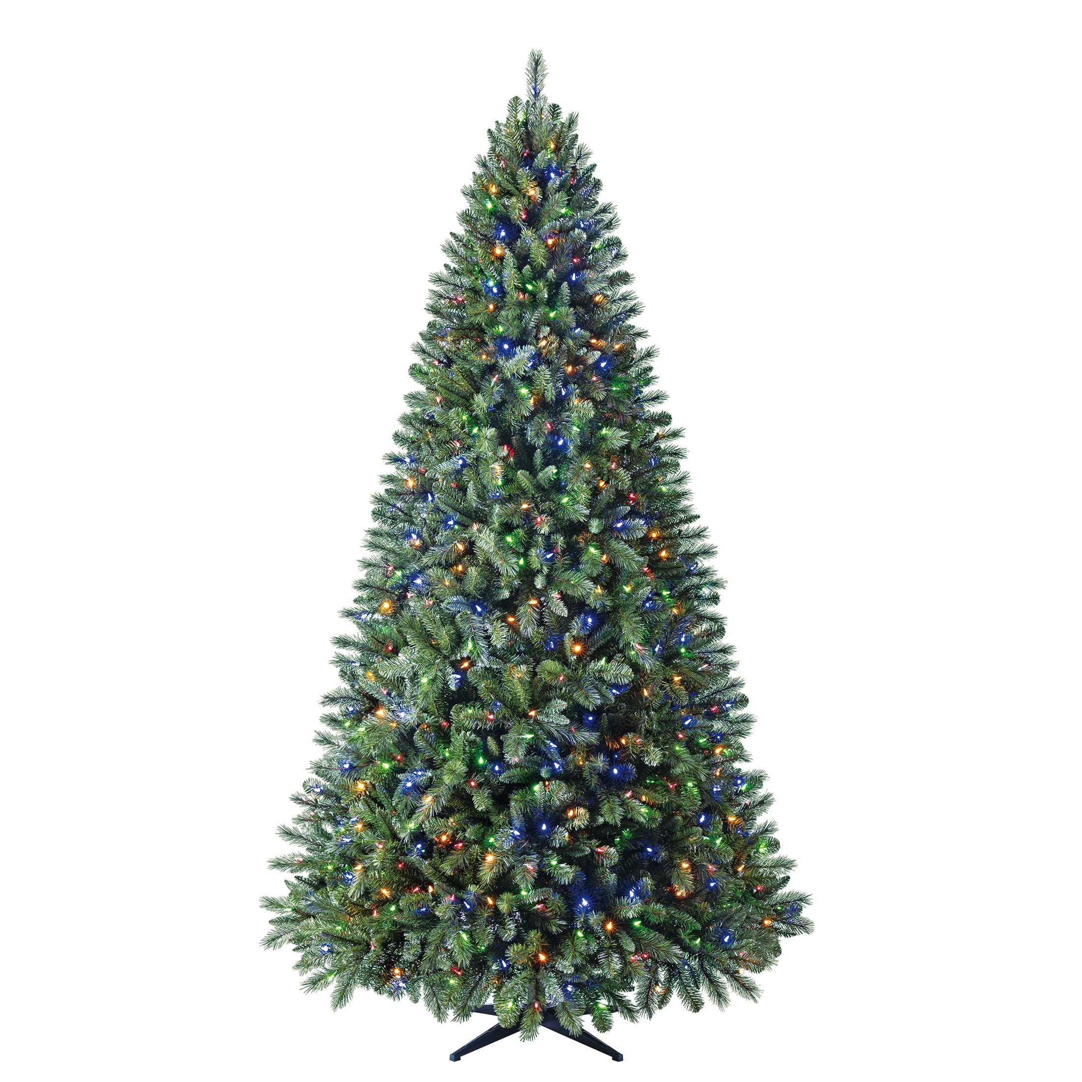 9 ft Pre-Lit Woodlake Spruce Artificial Christmas Tree, Color-Changing LED Lights, by Holiday Time