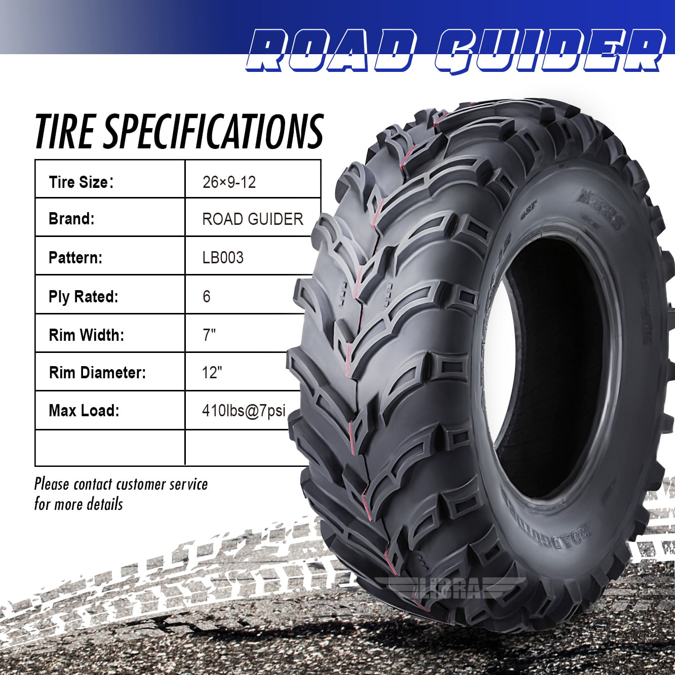 One New ATV/UTV Tire 26x9-12 26x9x12 6PR 10275
