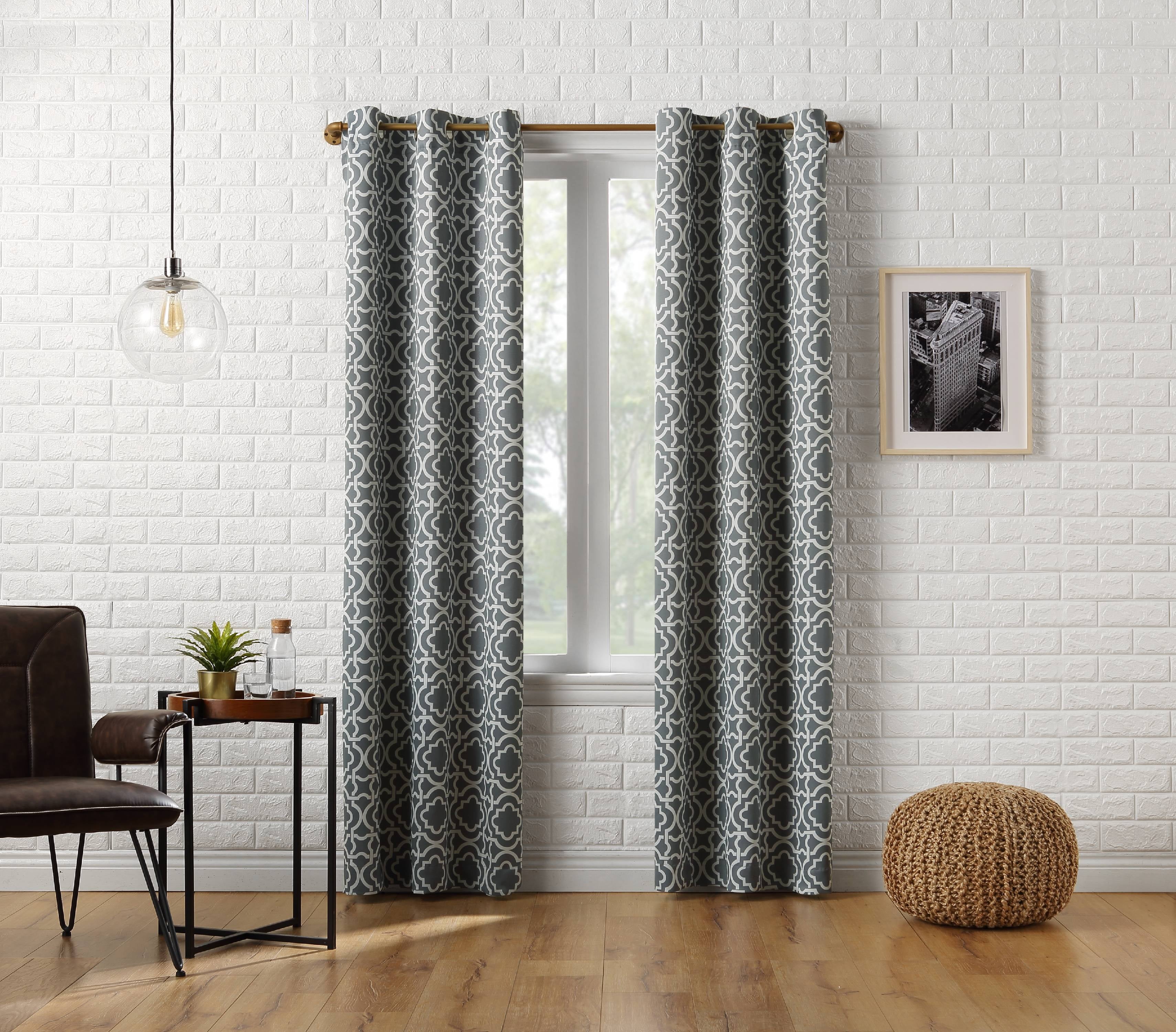 Sun Zero Barnett Trellis Blackout Grommet Curtain Panel, 40
