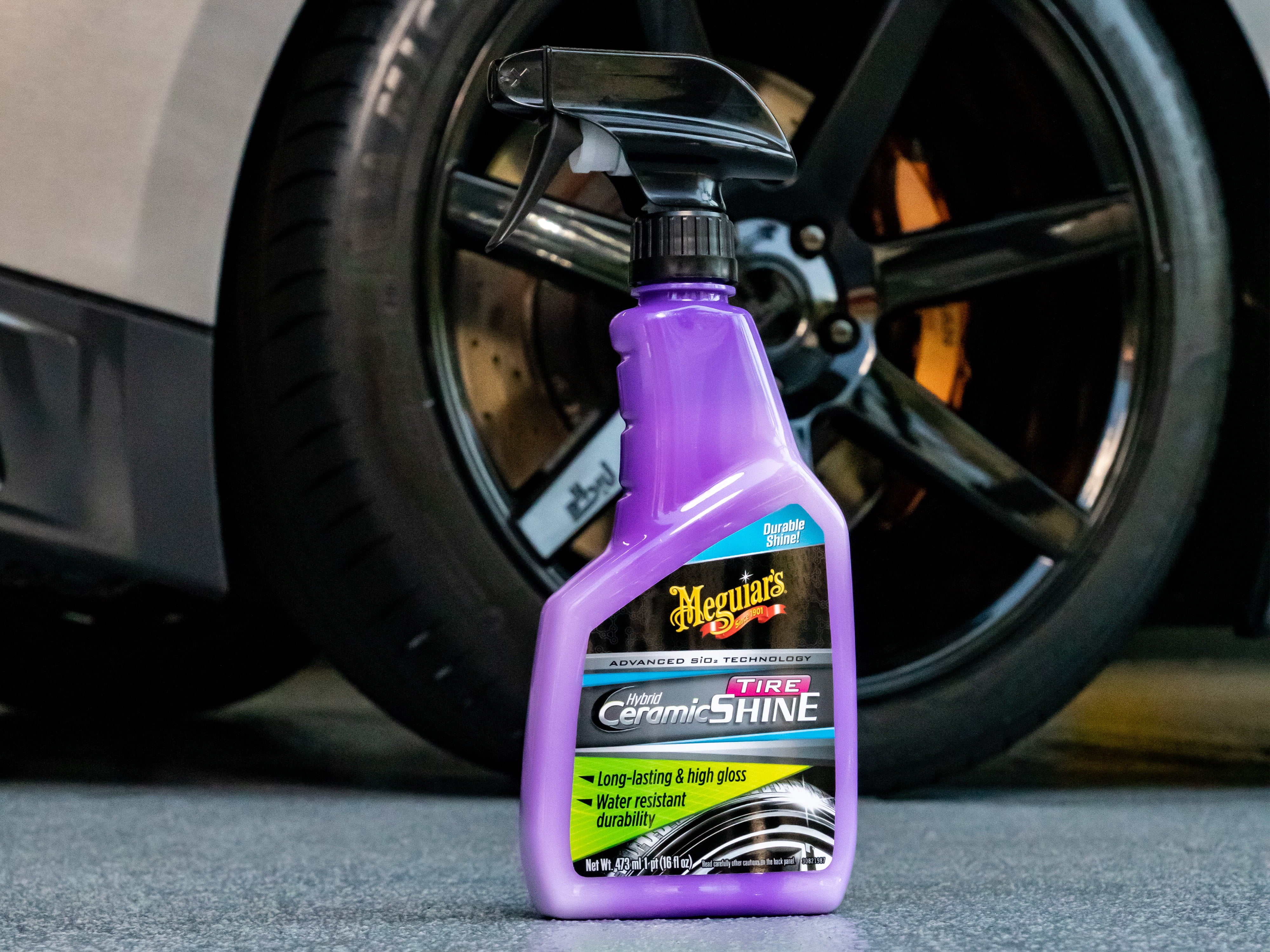 Meguiar’s Hybrid Ceramic Tire Shine, Durable High Gloss Shine that Lasts, G230416, 16 oz