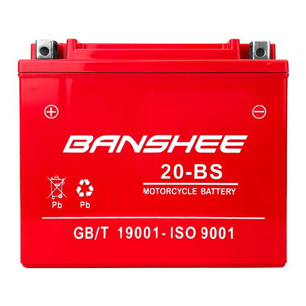 Banshee Replacement YTX20-BS High Performance - Maintenance Free - Sealed AGM Motorcycle Battery