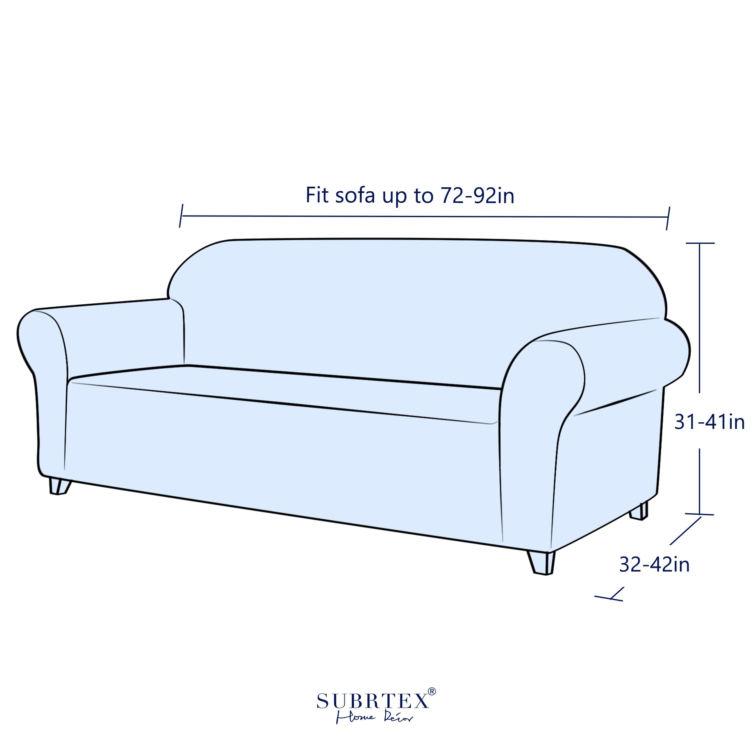 Subrtex Stretch 1-Piece Textured Grid Slipcover Sofa Cover, Coffee