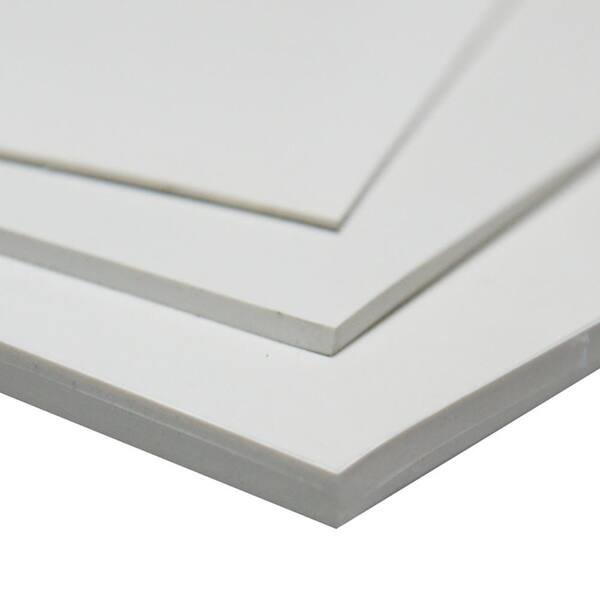 Nitrile 1/4 in. x 12 in. x 12 in. Commercial Grade White 60A Off-White Buna Sheets