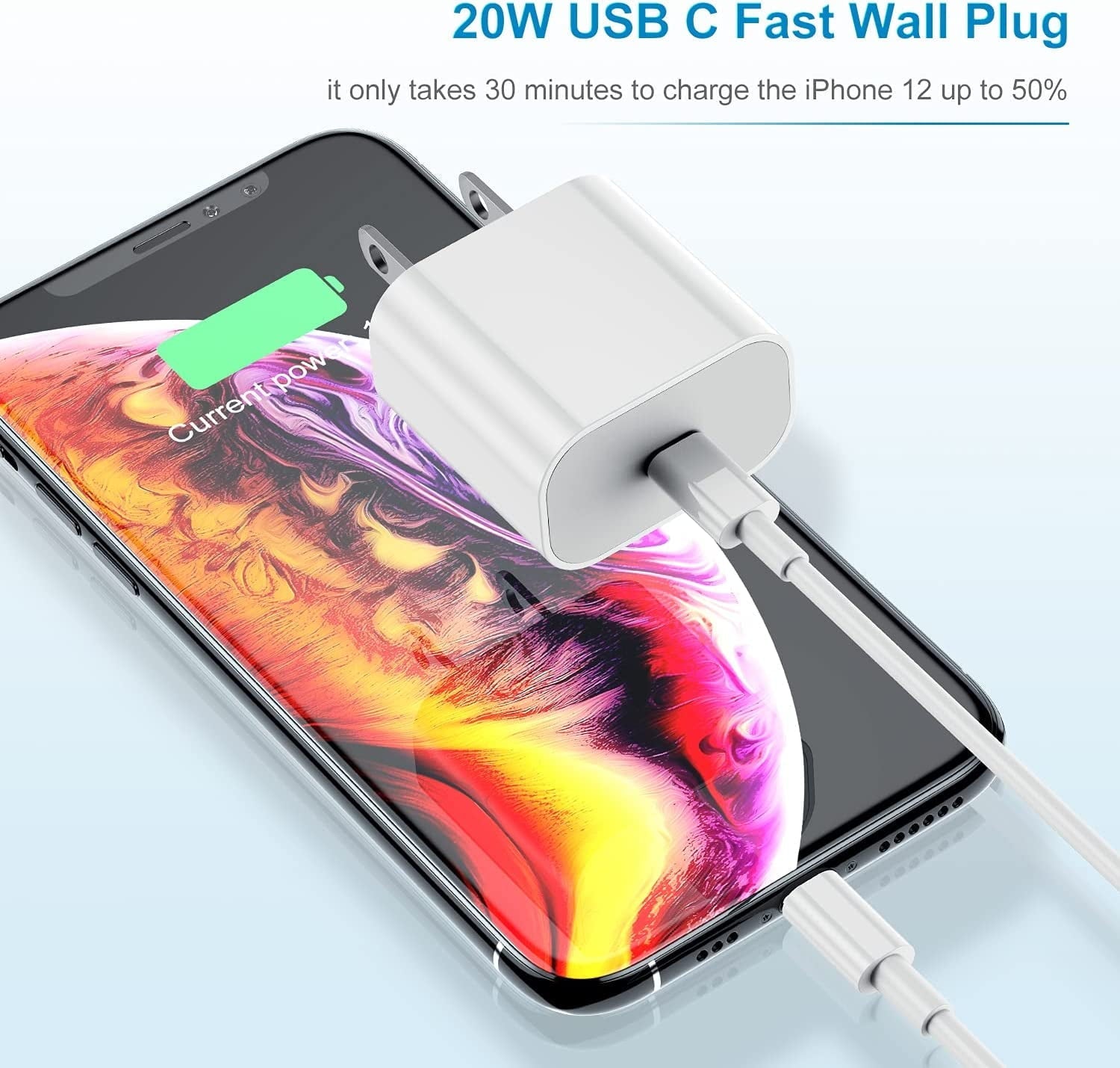 iPhone 14 13 12 11 Super Fast Charger [Apple MFi Certified] Lightning Cable 20W PD USB C Wall Charger 2-Pack 6FT Fasting Charging Block Compatible with iPhone iPhone 14/14 Pro/Max/13/12/11/x/Xr/8