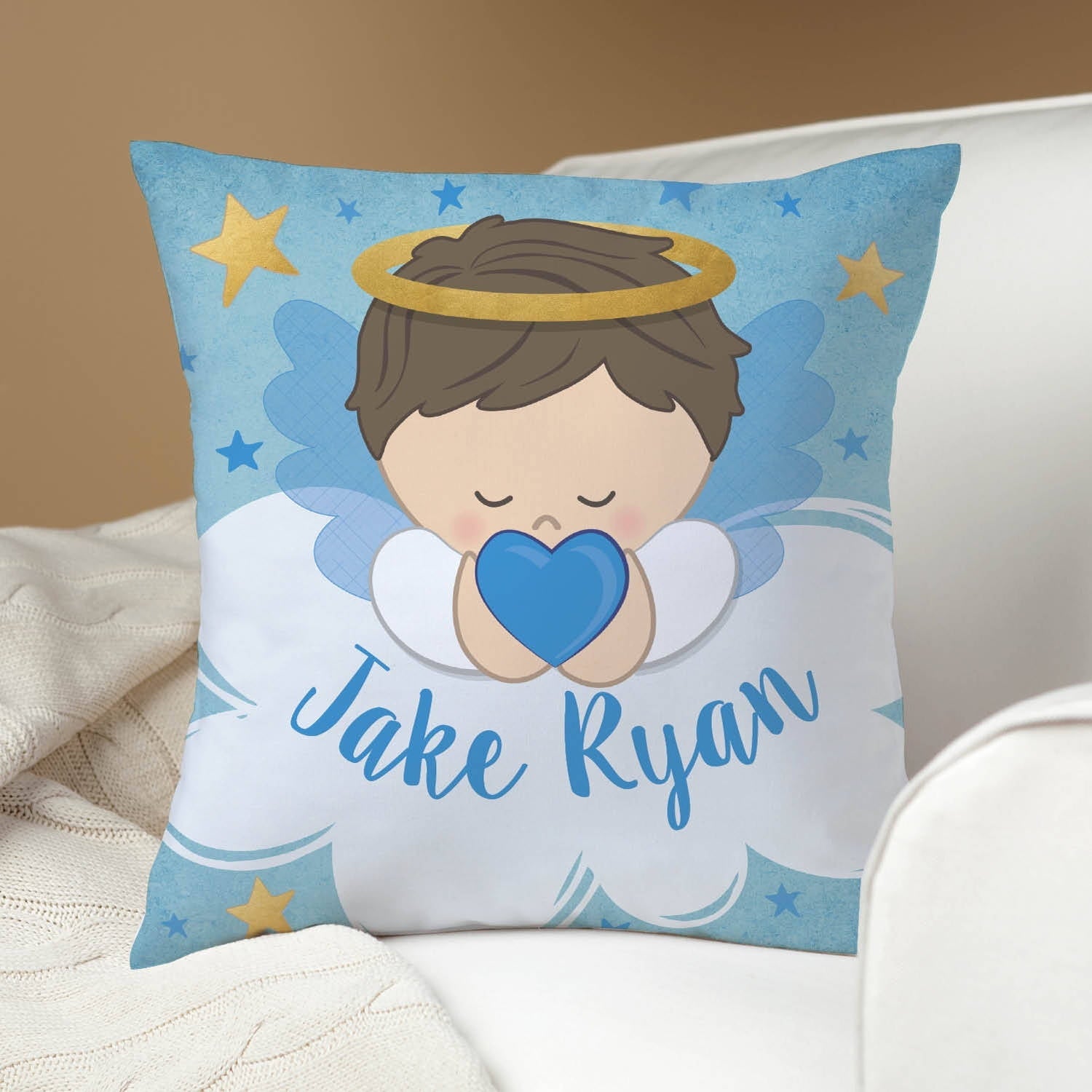 Guardian Angel Personalized Throw Pillow