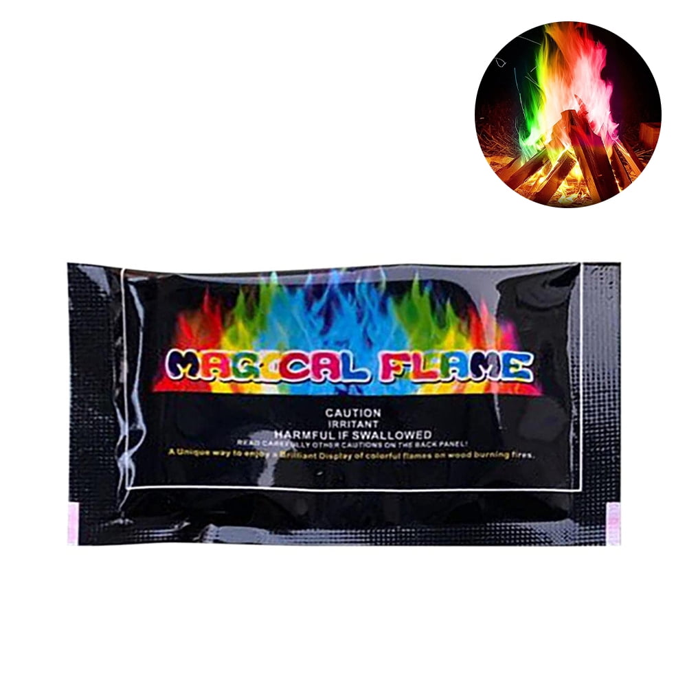Virwir Create Colorful & Vibrant Flames For Fire Pit - Magic Flame Color Changing Powder Colorful Flames For Festivals Campfires Outdoor Fireplace Essentials
