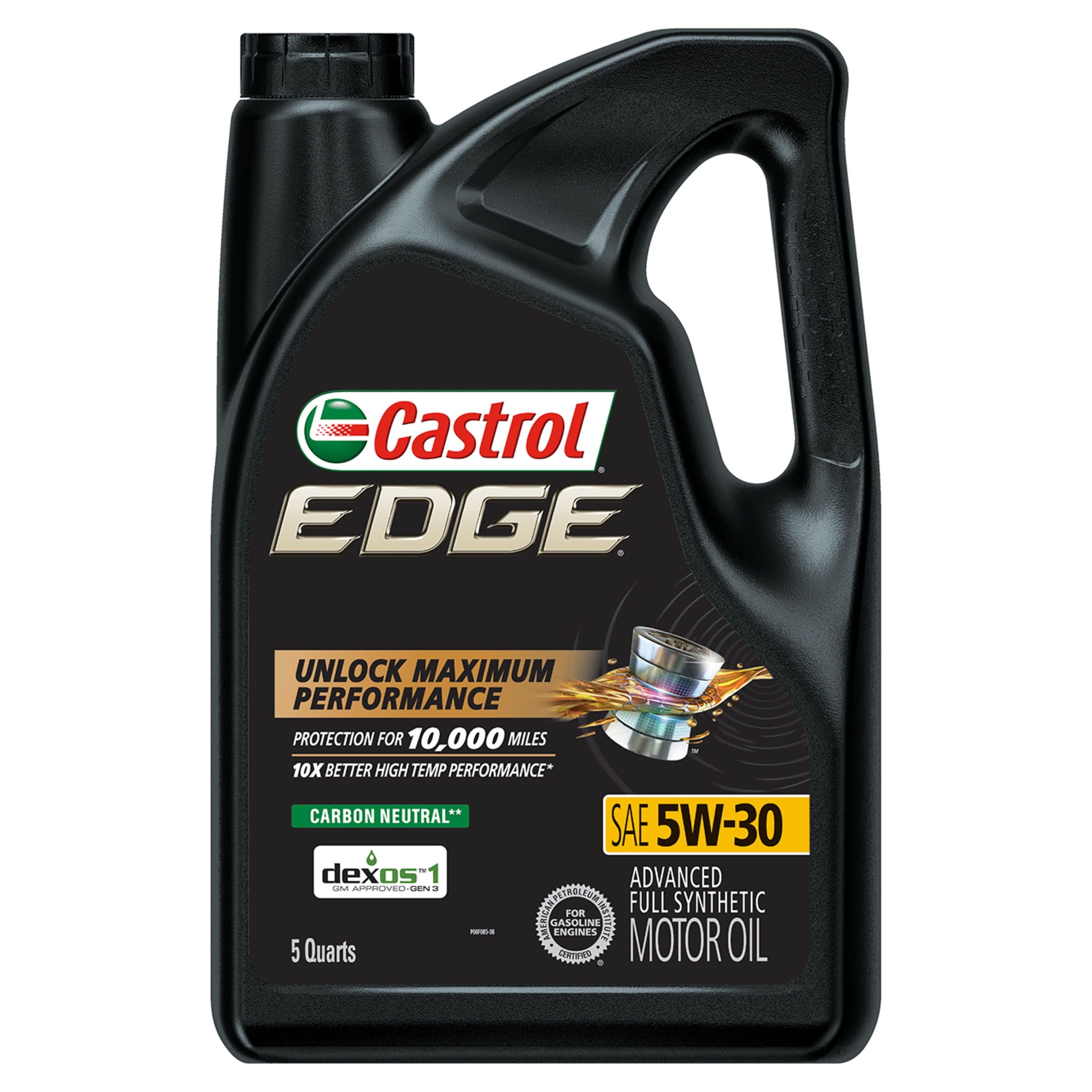 Castrol EDGE 5W-30 Advanced Full Synthetic Motor Oil, 5 Quarts