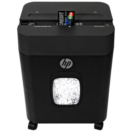 HP Paper Shredder 8 Sheet Micro Cut w/ Pullout Basket & Casters | MC83
