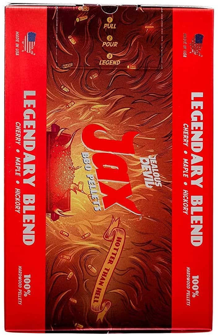 Jealous Devil Jax Legendary Blend BBQ Pellets, 20 lbs, Box