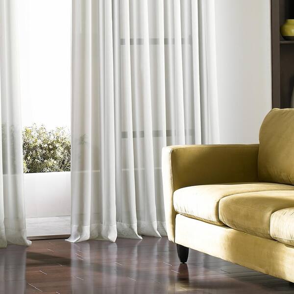 Soho Voile Winter White 59 In. W X 108 In. L Grommet Curtain Panel