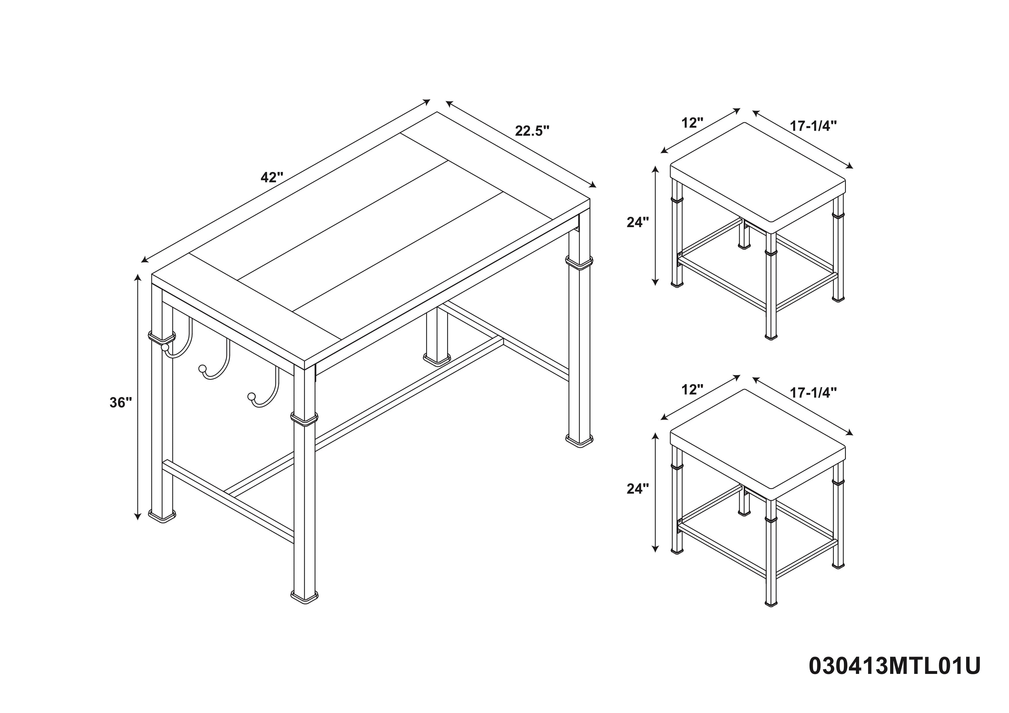 Austin 3-Piece Pub Set