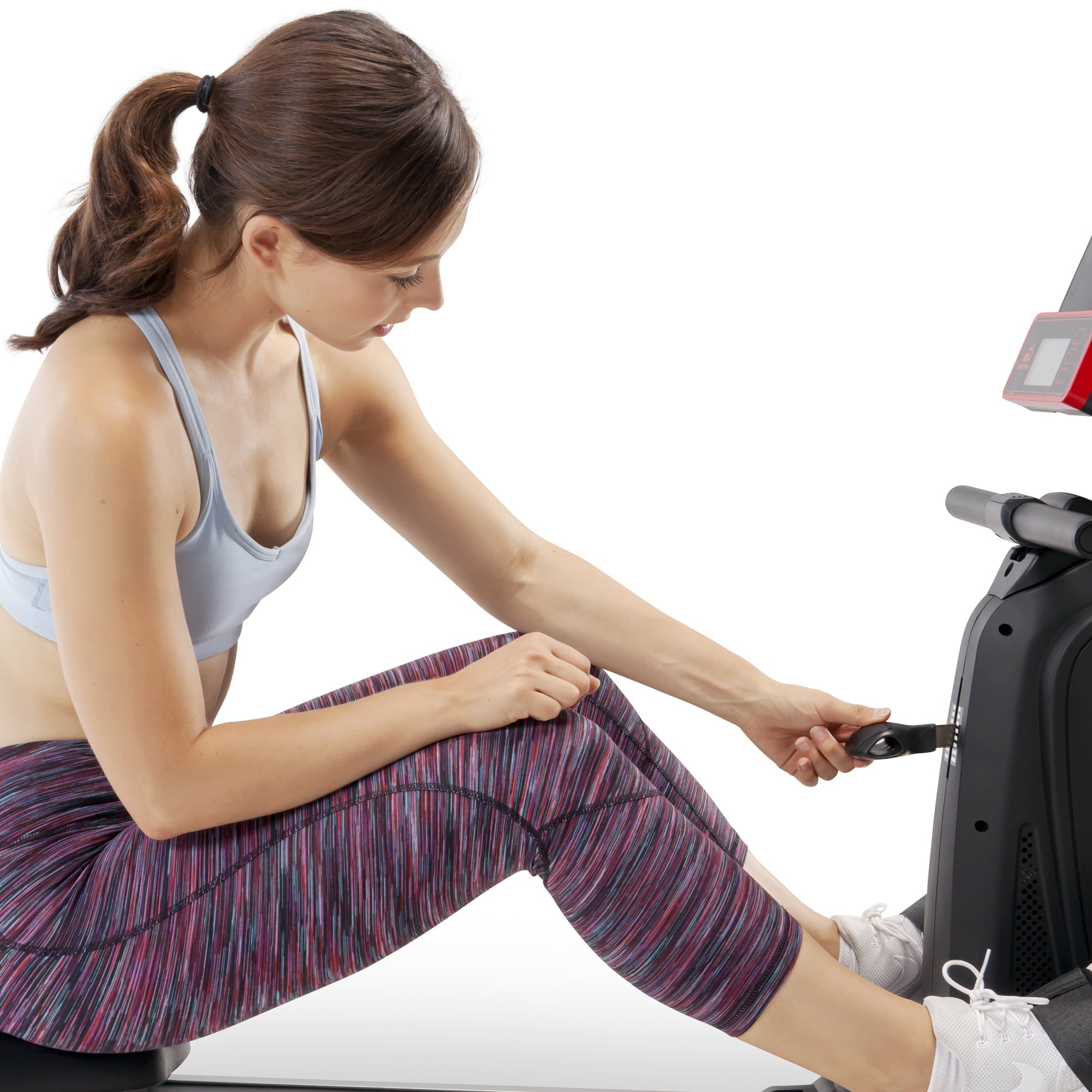 CIRCUIT FITNESS Deluxe Foldable Magnetic Rowing Machine with 8 Resistance Settings AMZ-979RW