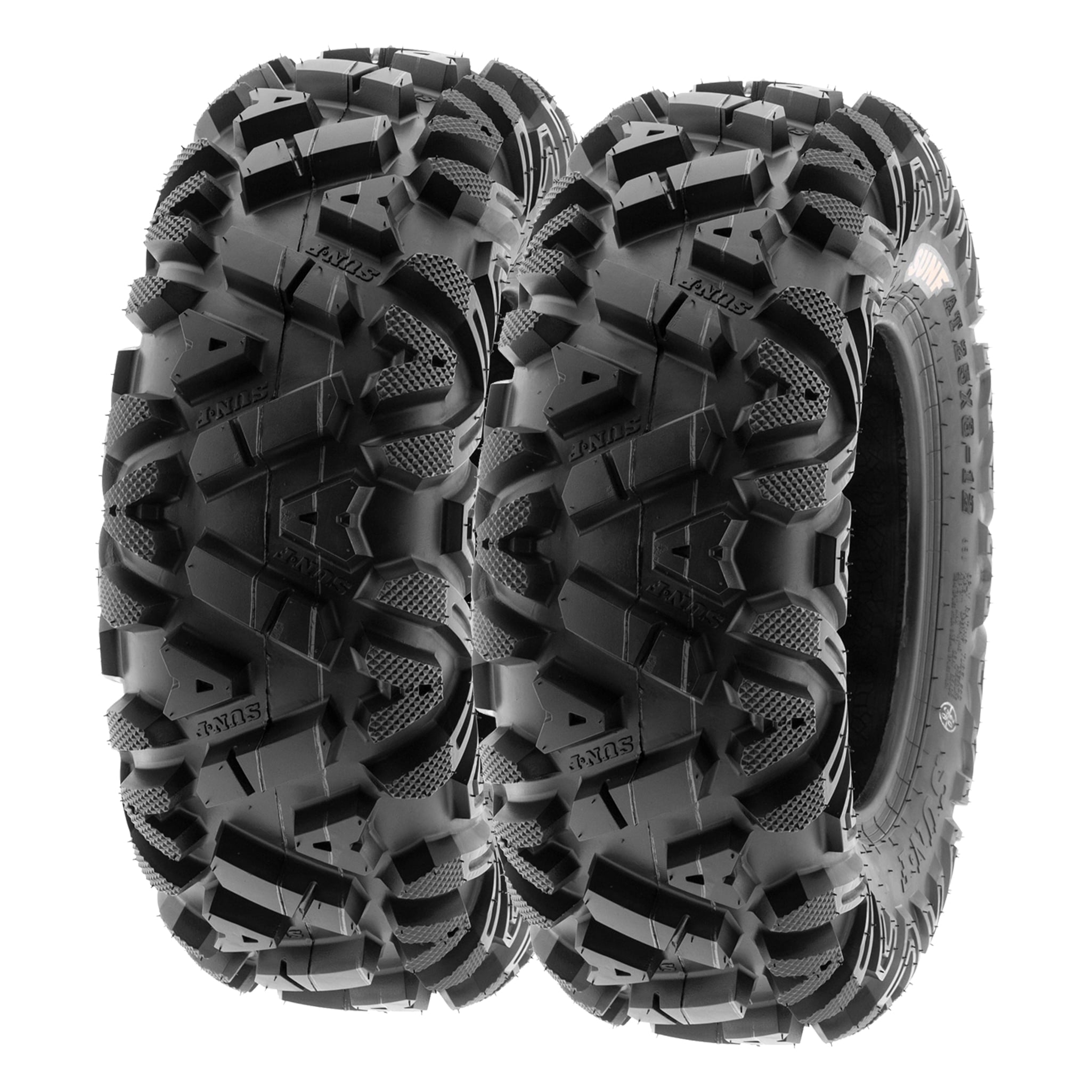 SunF All Terrain ATV UTV Tires 25x8-12 & 25x11-12 6 PR A033 (Complete Full Set of 4)