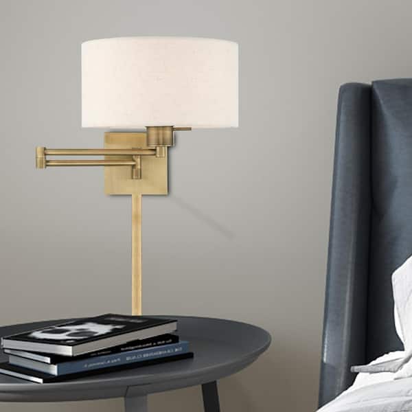 Swing Arm Wall Lamps 1 Light Antique Brass Swing Arm Wall Lamp