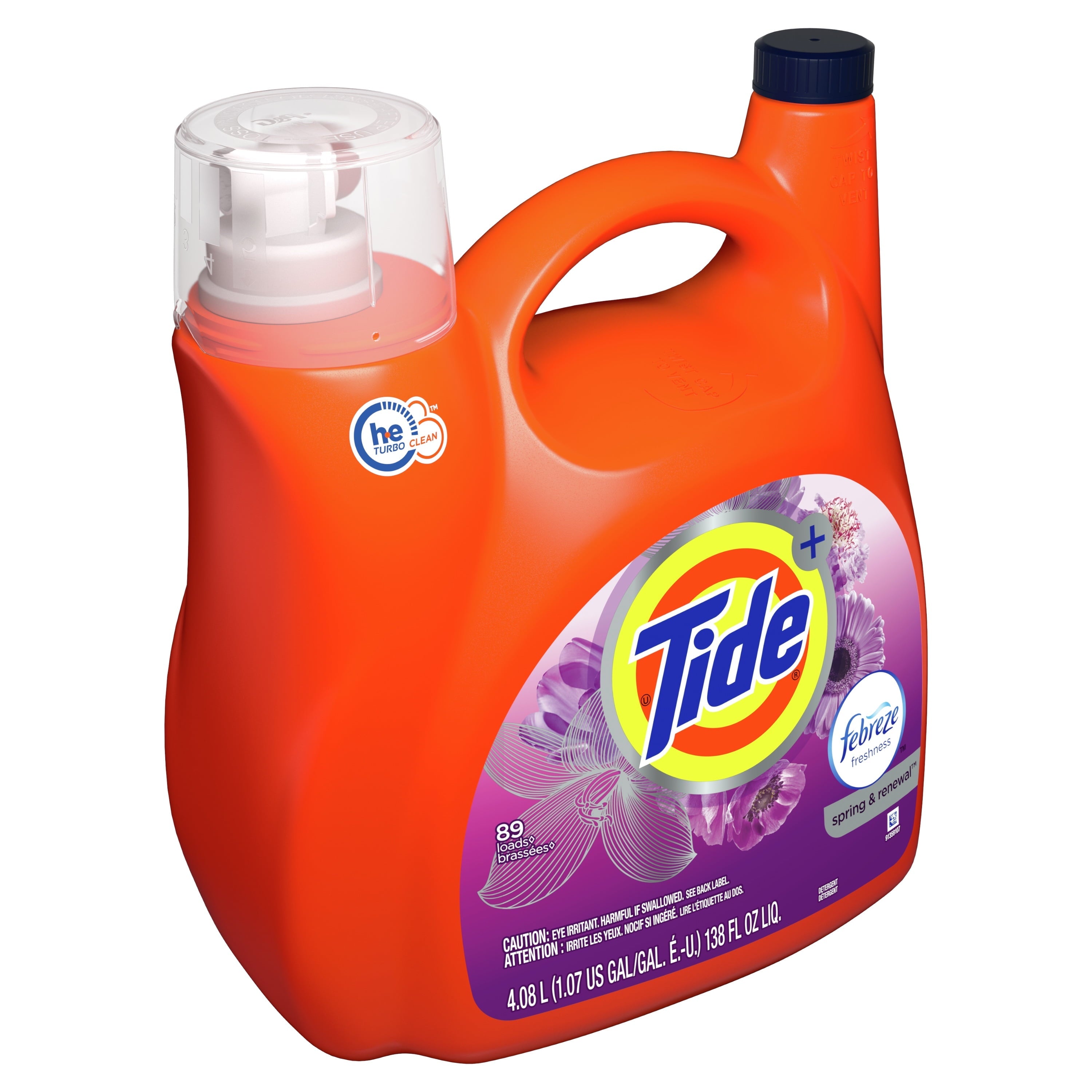 Tide Spring & Renewal HE, 89 Loads Liquid Laundry Detergent 138 fl oz