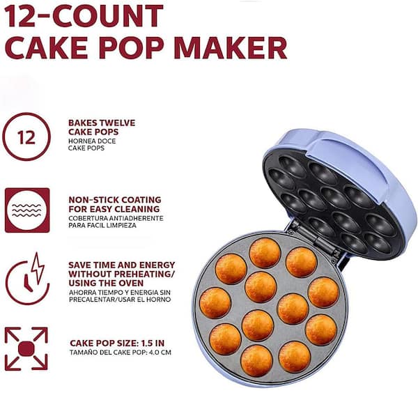 760-Watt Lavender 12-Count Cakepop Maker with Non-Stick Surface