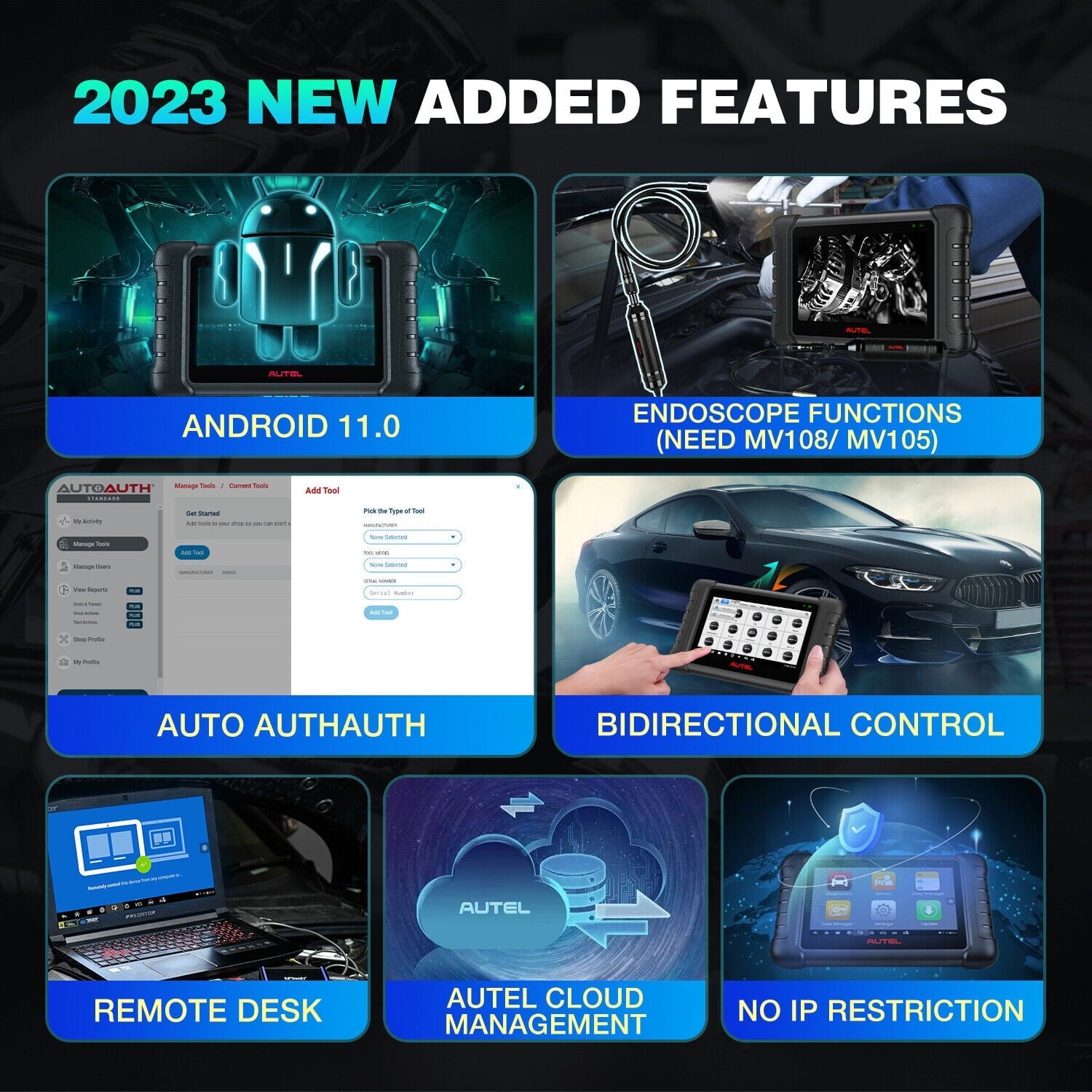 Autel Scanner MaxiCOM MK808S Car Diagnostic Scan Tool Bi-directional All Systems Diagnosis 28+ Services Active Test