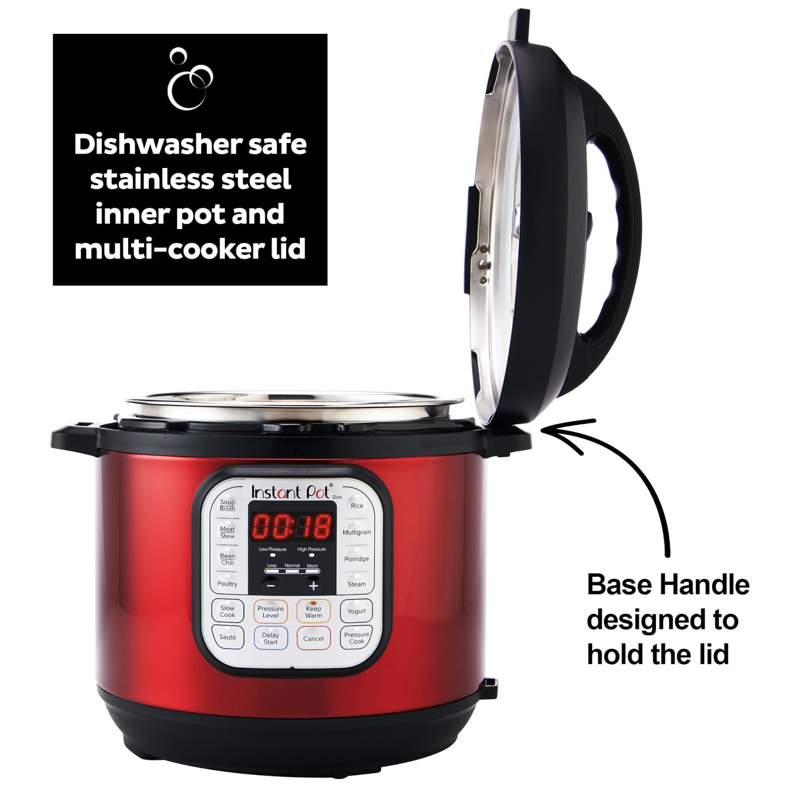 Instant Pot Duo™ 6 Quart Multi-Cooker, Red Stainless Steel
