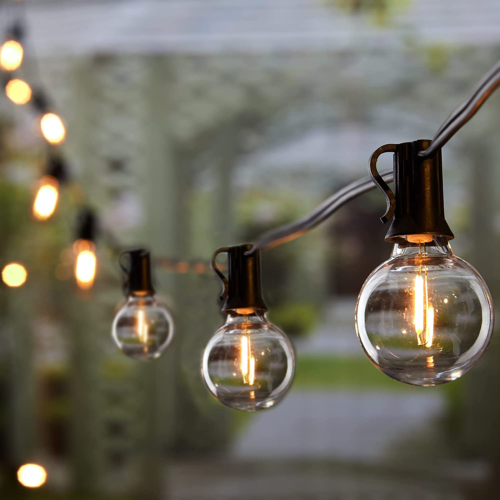 Brightown Outdoor String Lights - 50 Ft Waterproof Connectable Dimmable LED Pati