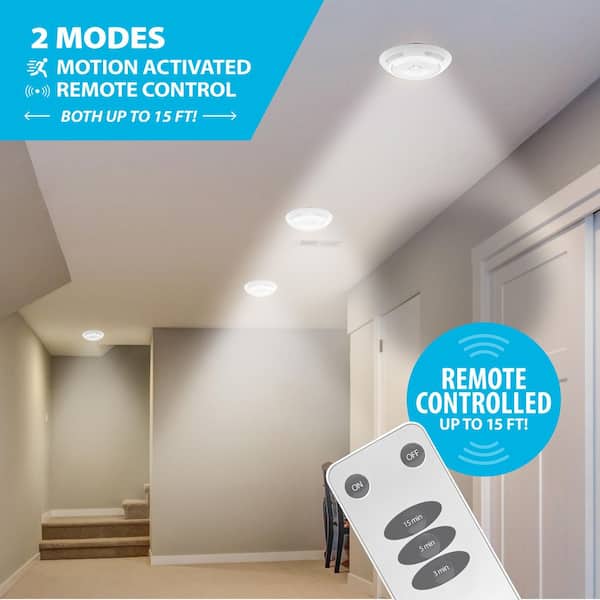 Ceiling Light 7.13 in. White 34 Integrated LED 300-Lumens Flush Mount Light (2-Pack)