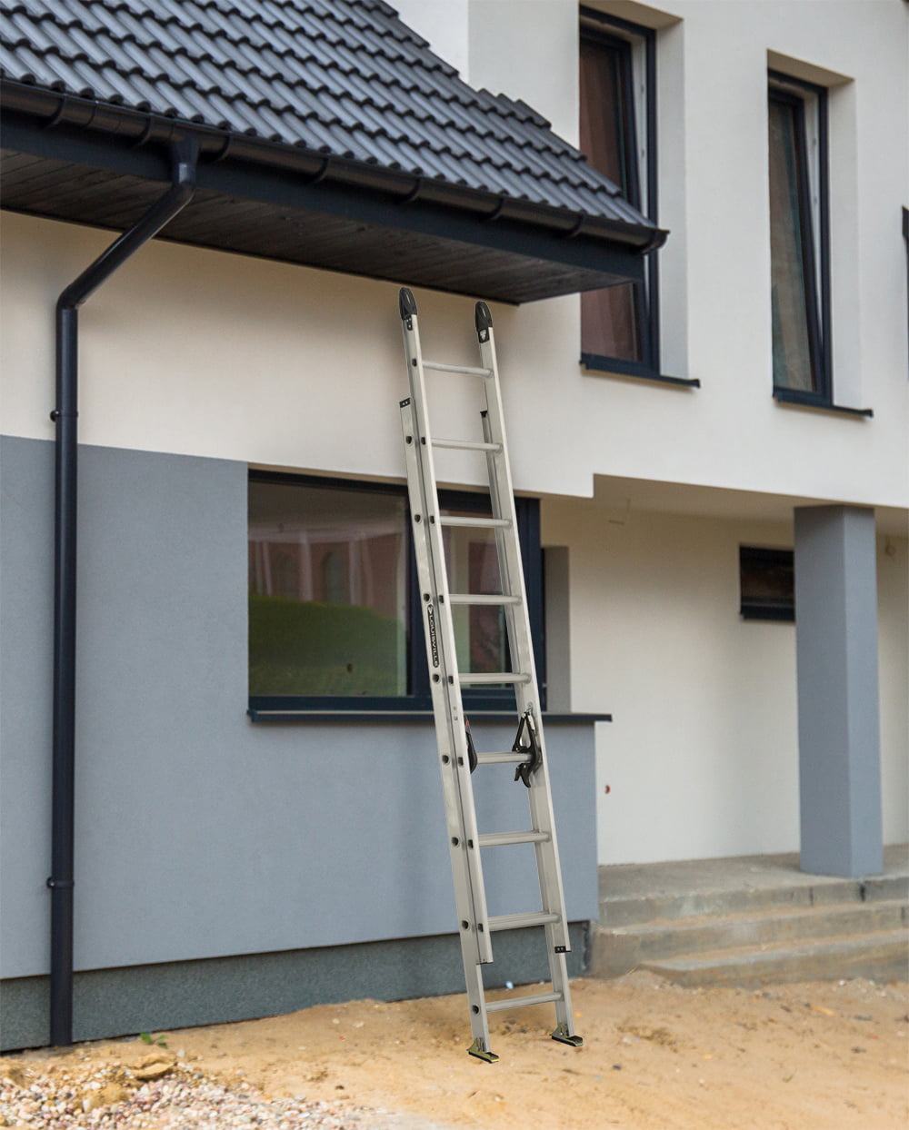 Louisville Ladder 16’ Aluminum Extension, 15' Reach, 225 lbs Load Capacity, W-2222-16PG